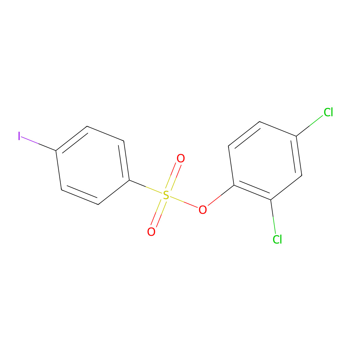 2,4-Dichlorophenyl 4-iodobenzenesulfonate molecular structure, CAS 500015-65-6
