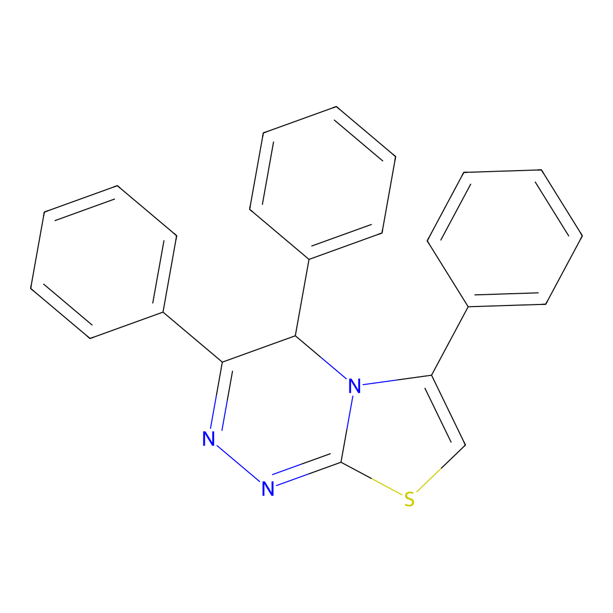 3,4,6-triphenyl-4H-[1,3]thiazolo[2,3-c][1,2,4]triazine molecular structure, CAS 500016-22-8