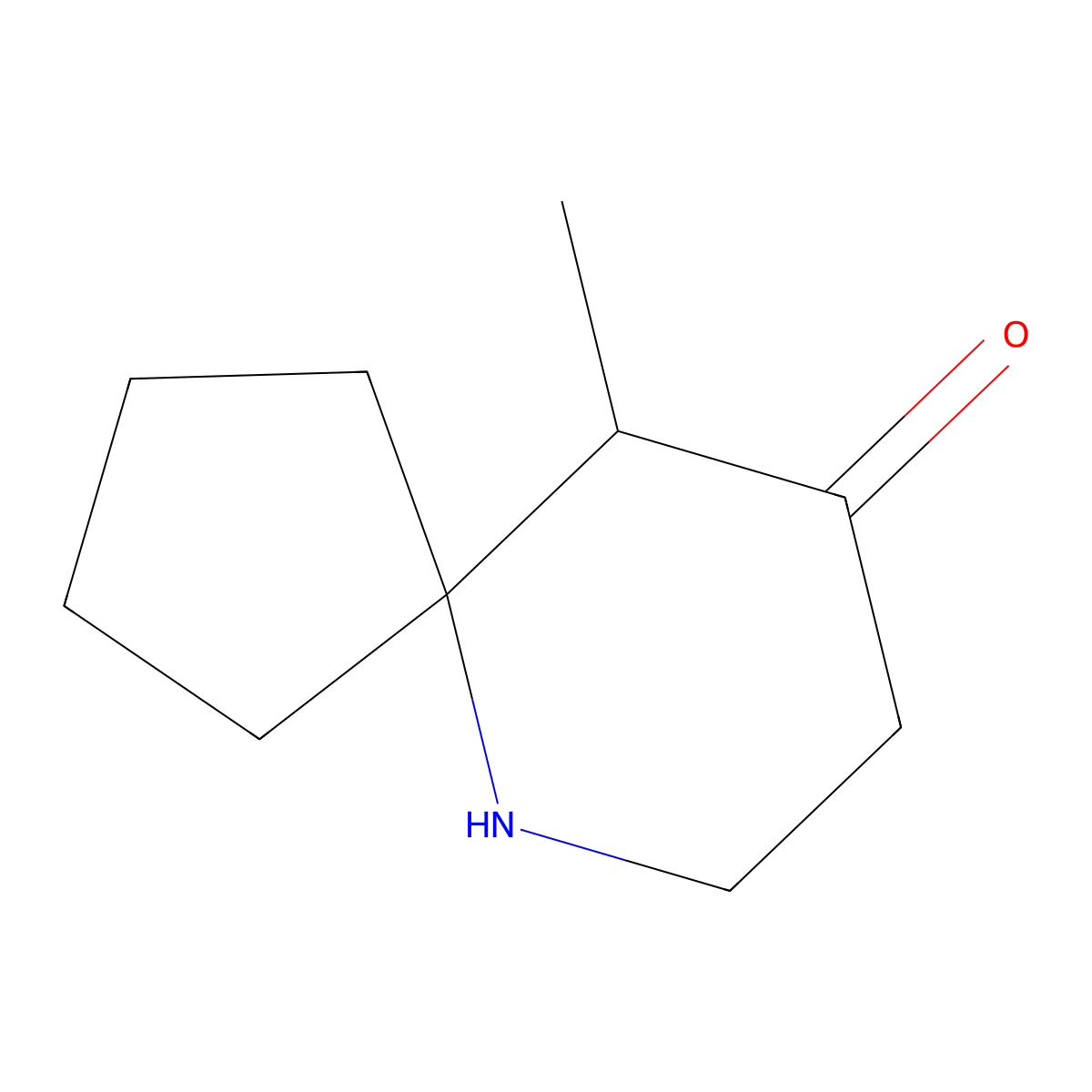 10-Methyl-6-aza-spiro[4.5]decan-9-one molecular structure, CAS 500023-99-4
