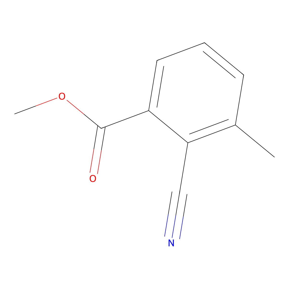 Benzoic acid, 2-cyano-3-methyl-, methyl ester molecular structure, CAS 500024-27-1