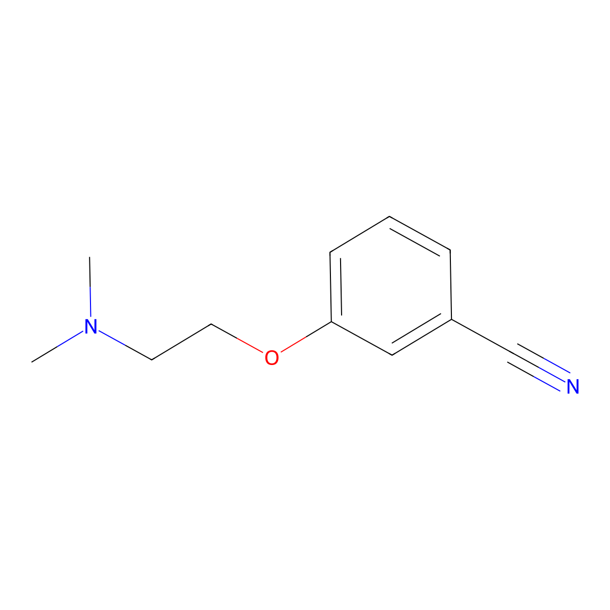 3-[2-(Dimethylamino)ethoxy]benzonitrile molecular structure, CAS 500024-50-0
