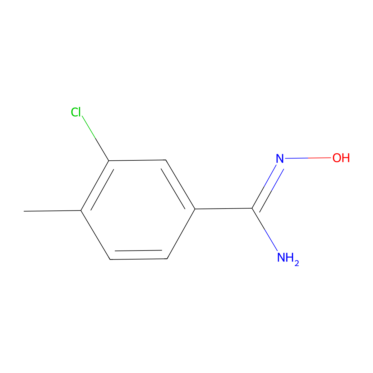 3-Chloro-4-methylbenzamidoxime molecular structure, CAS 500024-78-2