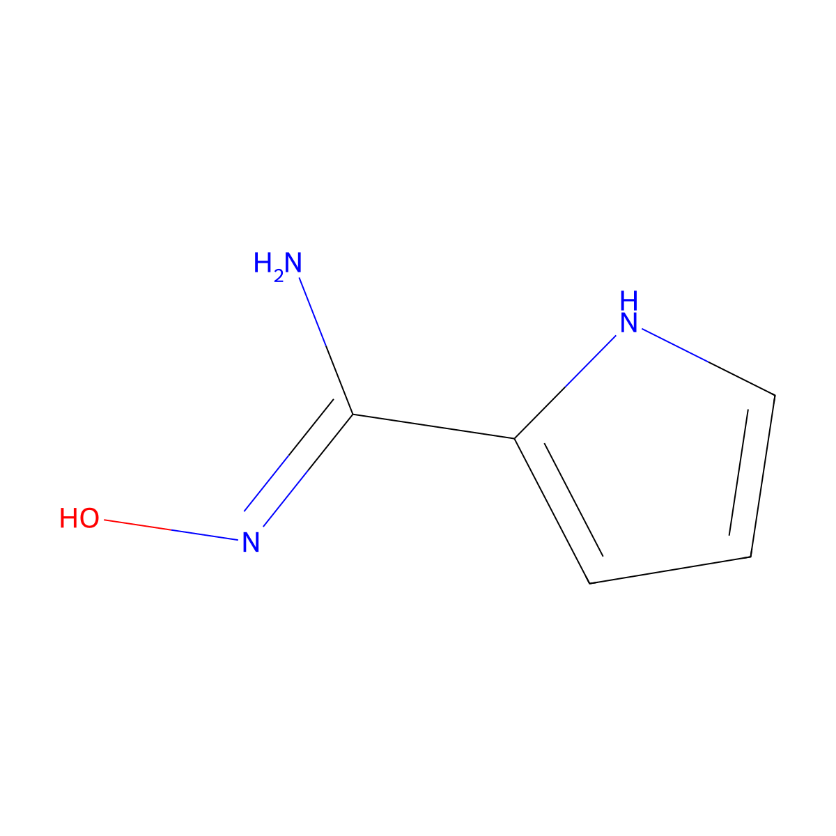 N-Hydroxy-1H-pyrrole-2-carboximidamide molecular structure, CAS 500024-85-1