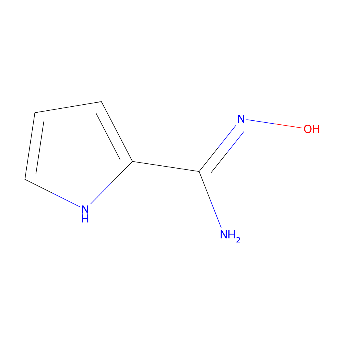 N-Hydroxy-1H-pyrrole-2-carboximidamide molecular structure, CAS 500024-85-1