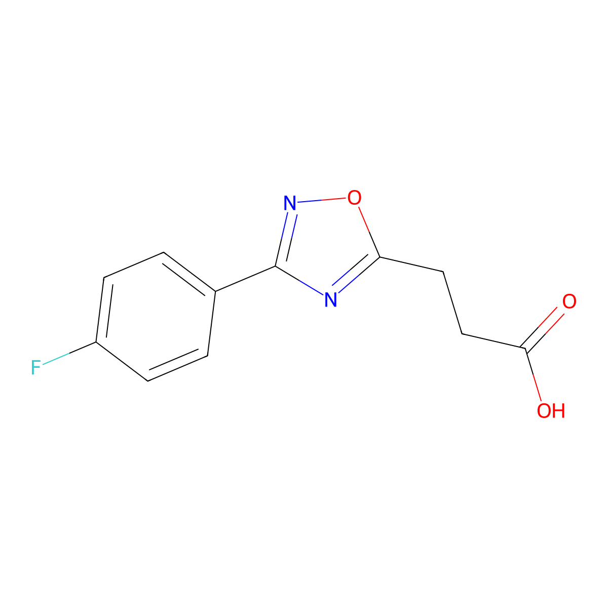 3-[3-(4-fluorophenyl)-1,2,4-oxadiazol-5-yl]propanoic Acid molecular structure, CAS 500025-07-0