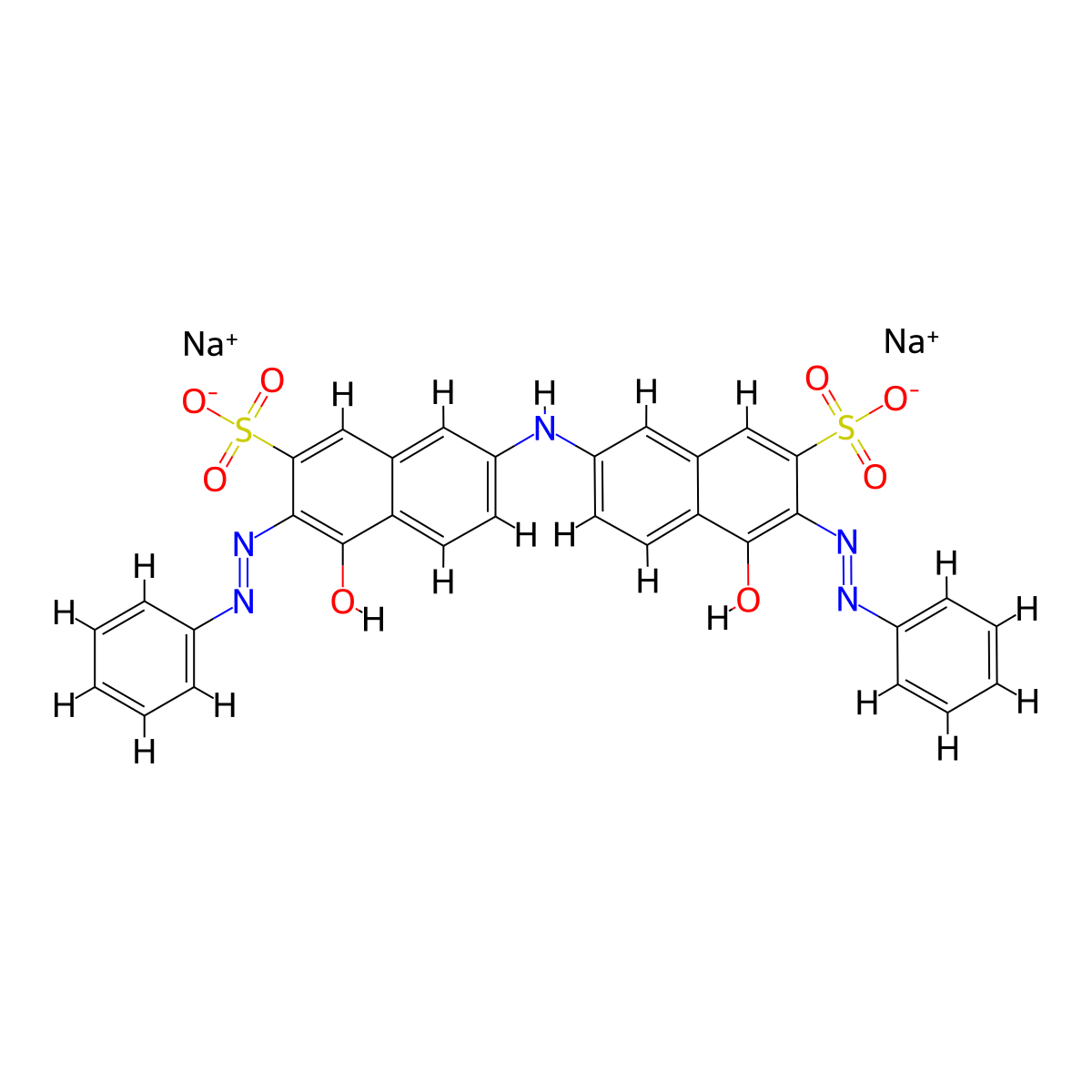 Direct Red 12B molecular structure, CAS 5001-72-9
