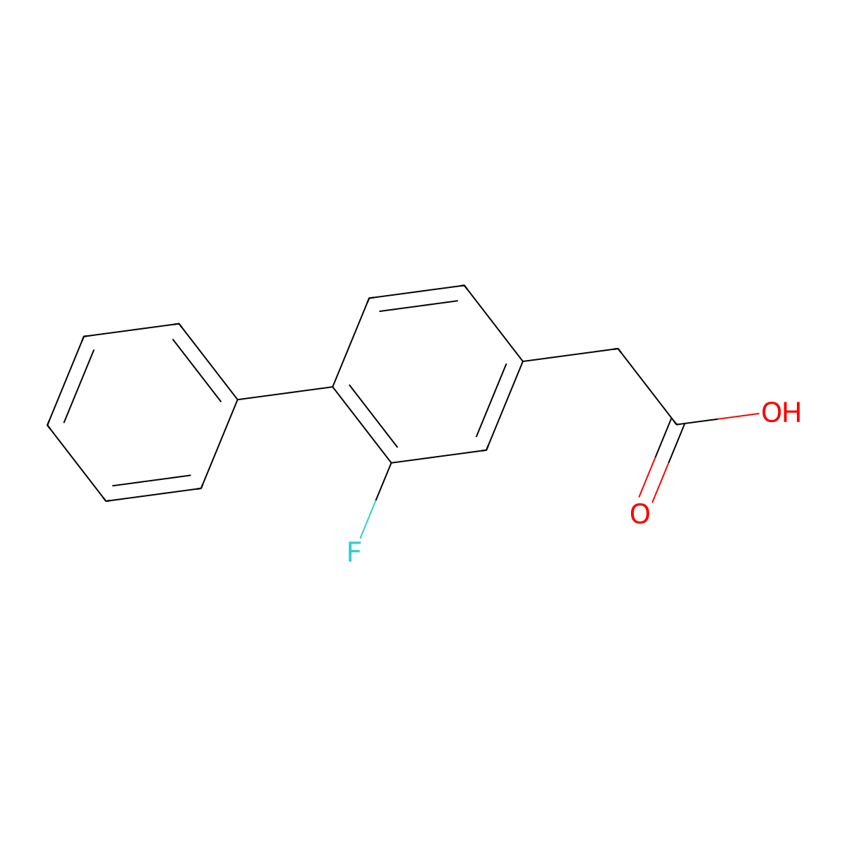 2-(2-Fluoro-(1,1'-biphenyl)-4-yl)acetic acid molecular structure, CAS 5001-96-7