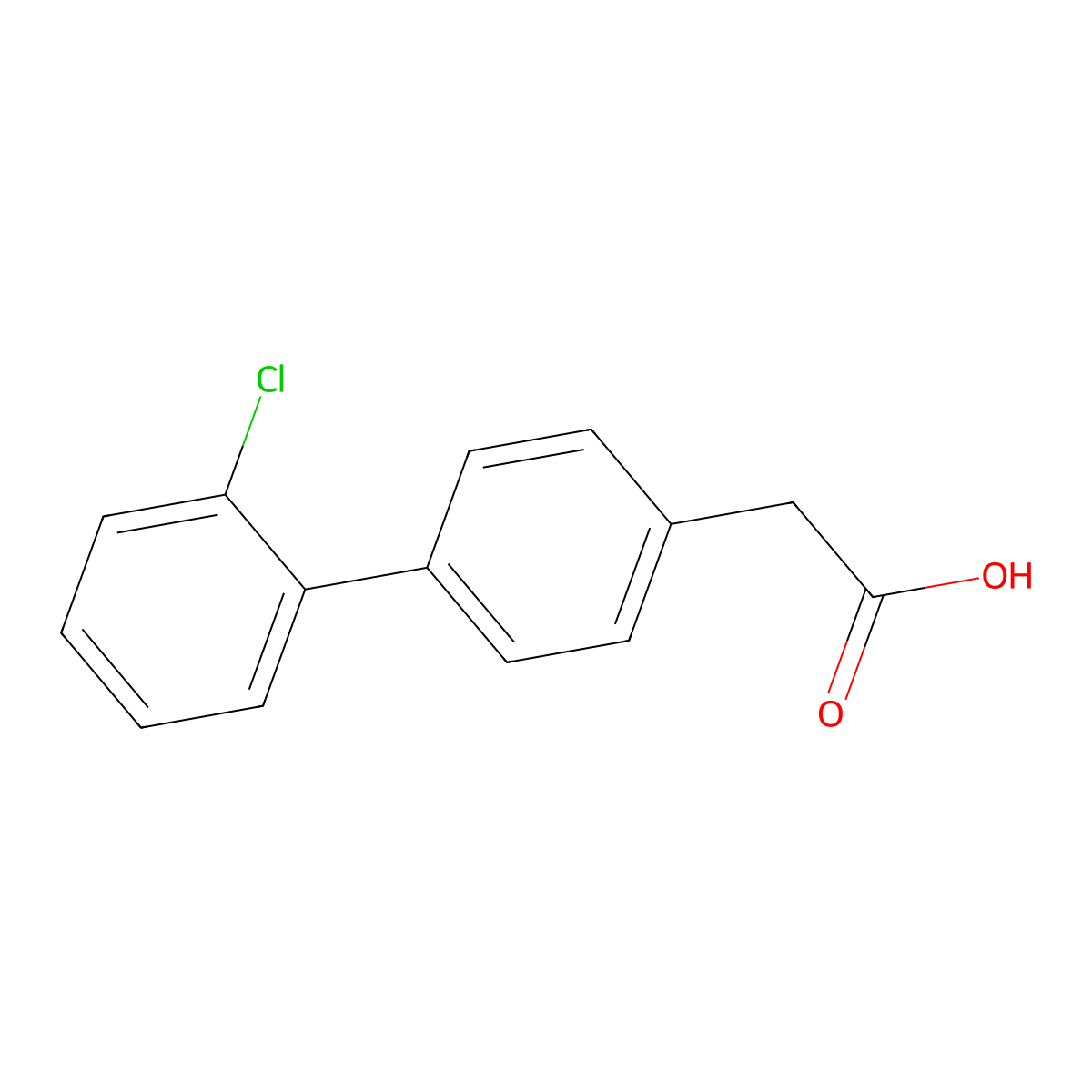 2-(2'-Chloro-[1,1'-biphenyl]-4-yl)acetic acid molecular structure, CAS 5001-98-9