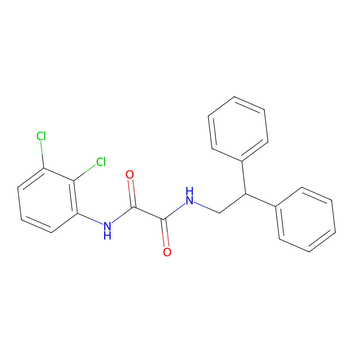 N'-(2,3-dichlorophenyl)-N-(2,2-diphenylethyl)oxamide molecular structure, CAS 500104-01-8
