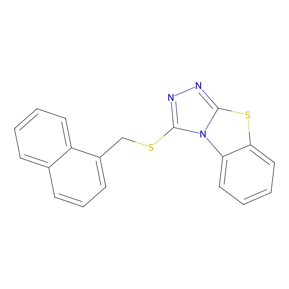 3-[(Naphthalen-1-ylmethyl)sulfanyl][1,2,4]triazolo[3,4-b][1,3]benzothiazole molecular structure, CAS 500105-54-4