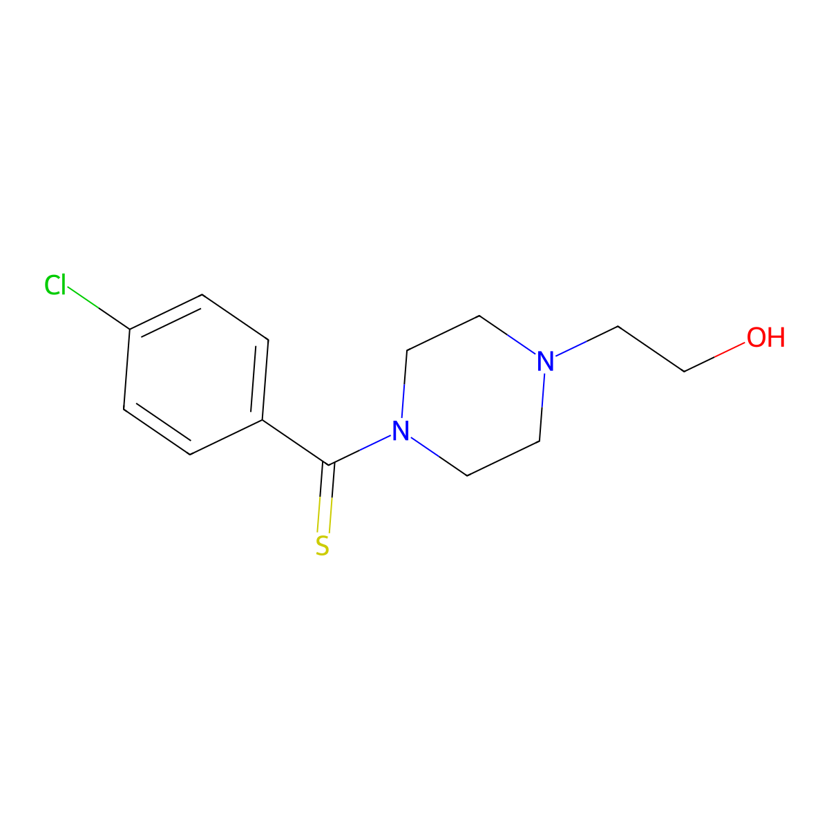 2-[4-(4-Chlorobenzothioyl)-1-piperazinyl]ethanol molecular structure, CAS 500106-30-9