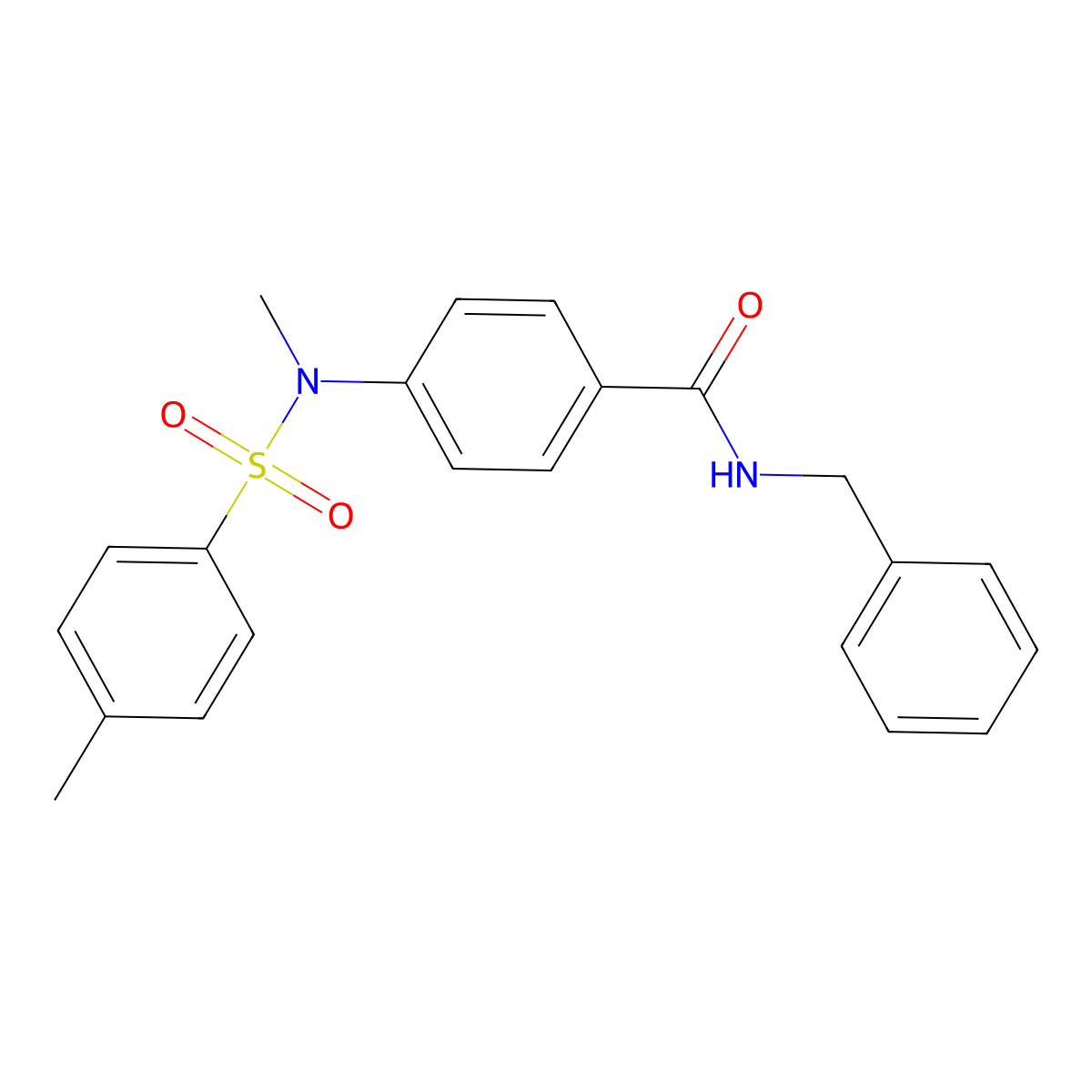 N-benzyl-4-[methyl-(4-methylphenyl)sulfonylamino]benzamide molecular structure, CAS 500115-04-8