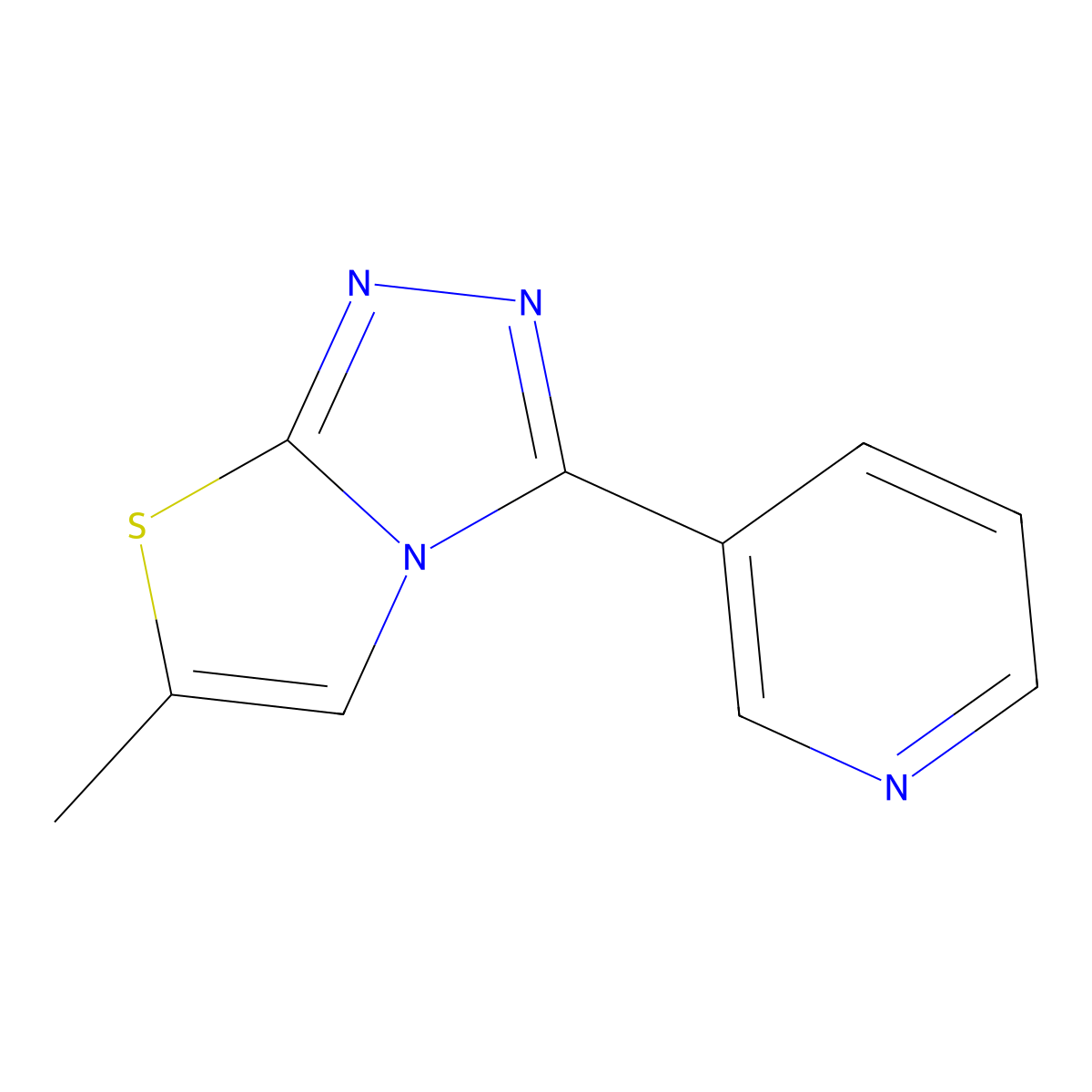 6-Methyl-3-pyridin-3-yl-[1,3]thiazolo[2,3-c][1,2,4]triazole molecular structure, CAS 500115-64-0
