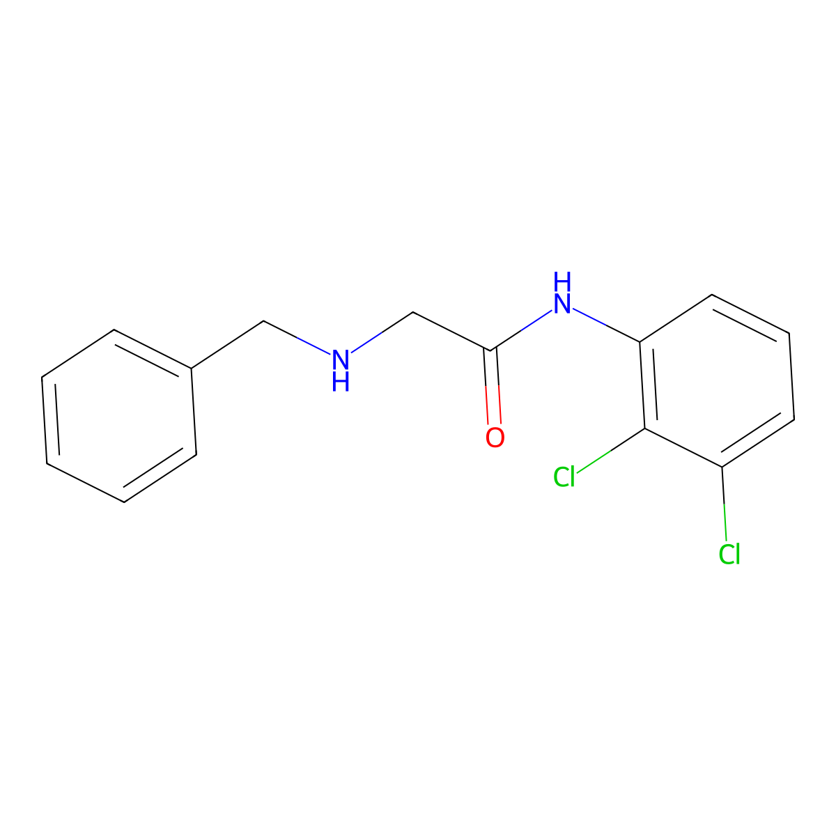 2-(benzylamino)-N-(2,3-dichlorophenyl)acetamide molecular structure, CAS 500118-22-9
