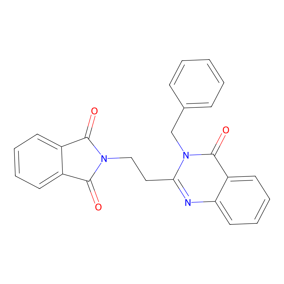 2-[2-(3-Benzyl-4-oxoquinazolin-2-yl)ethyl]isoindole-1,3-dione molecular structure, CAS 500119-32-4