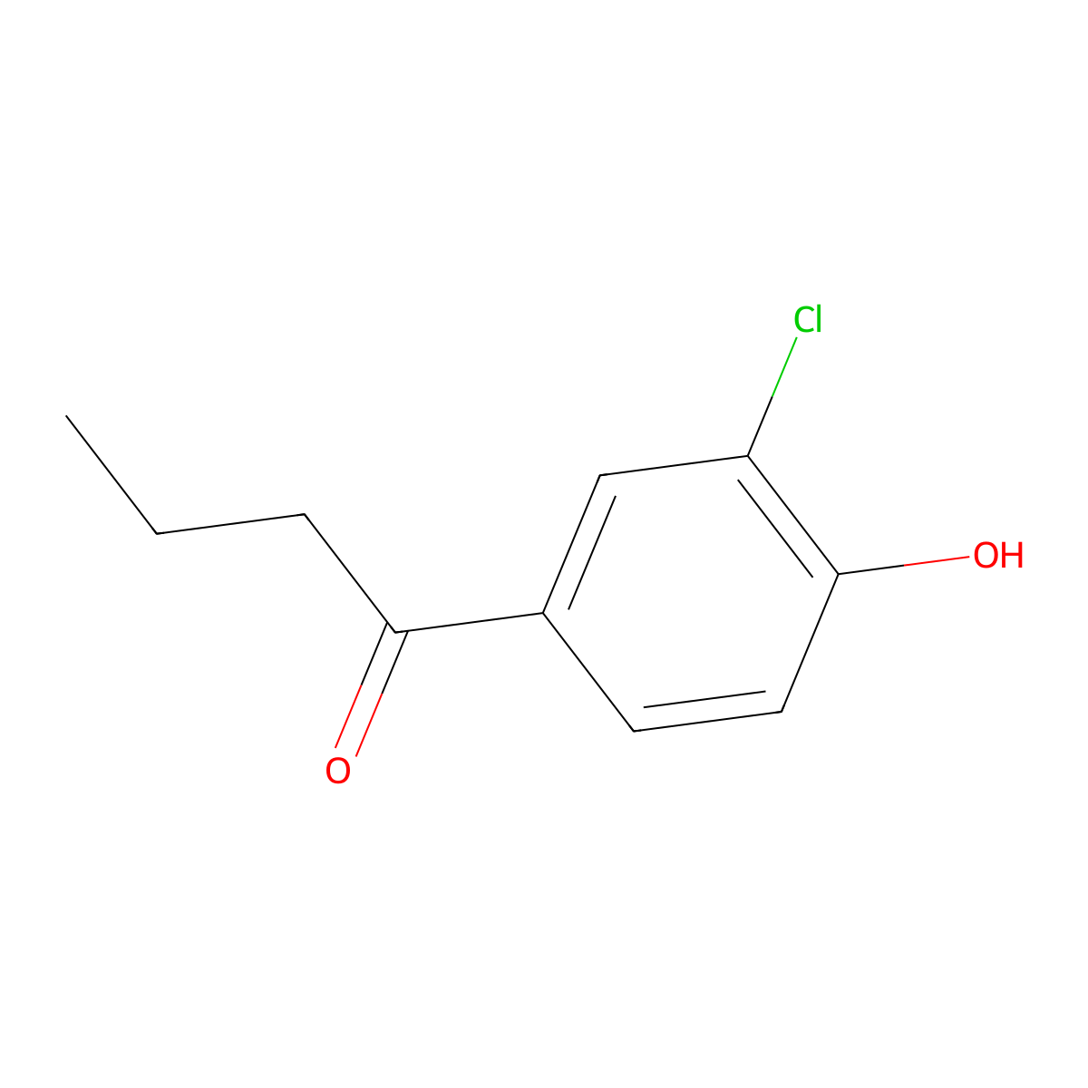 1-(3-Chloro-4-hydroxyphenyl)butan-1-one molecular structure, CAS 500127-73-1