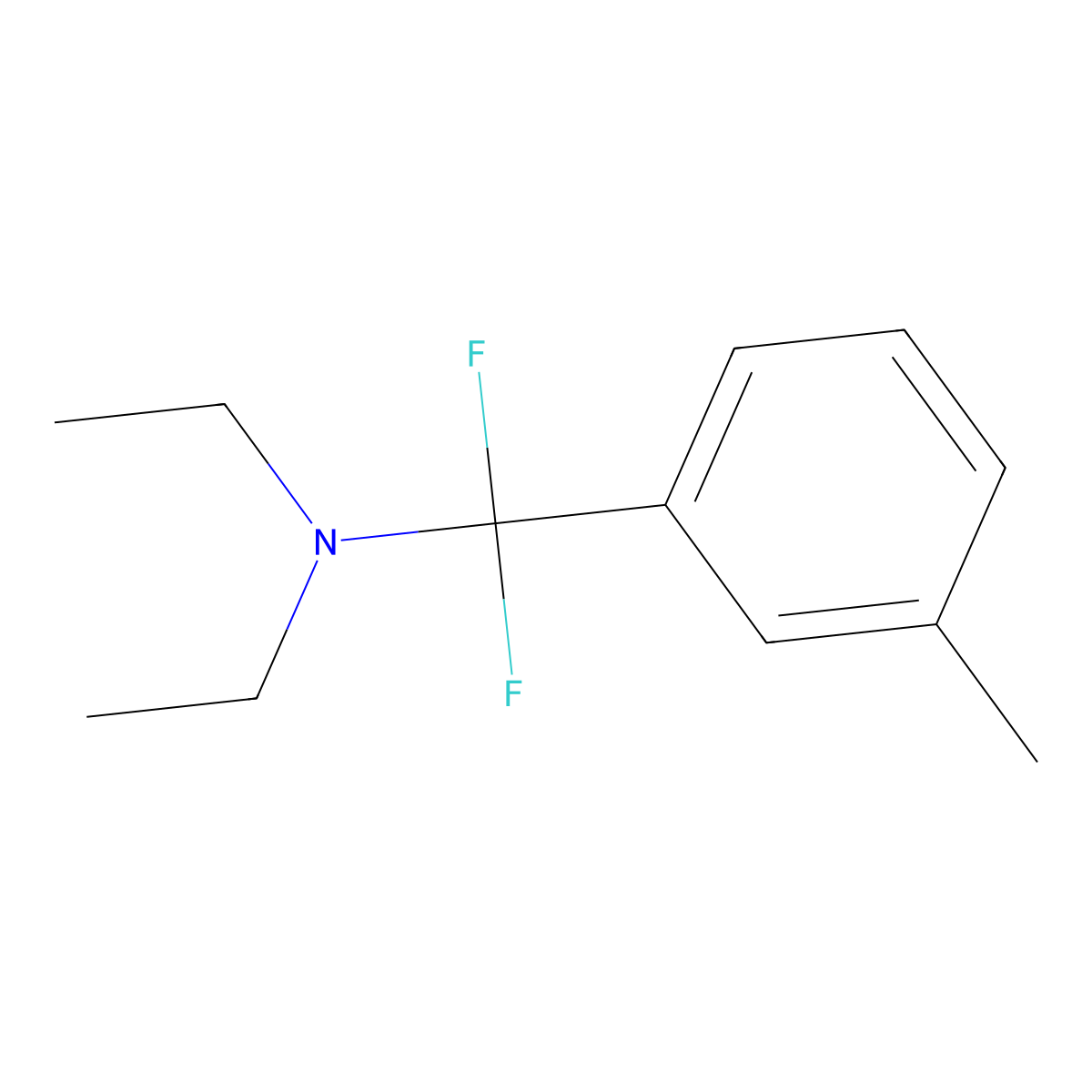 N,N-Diethyl-alpha,alpha-difluoro-3-methylbenzylamine molecular structure, CAS 500131-50-0