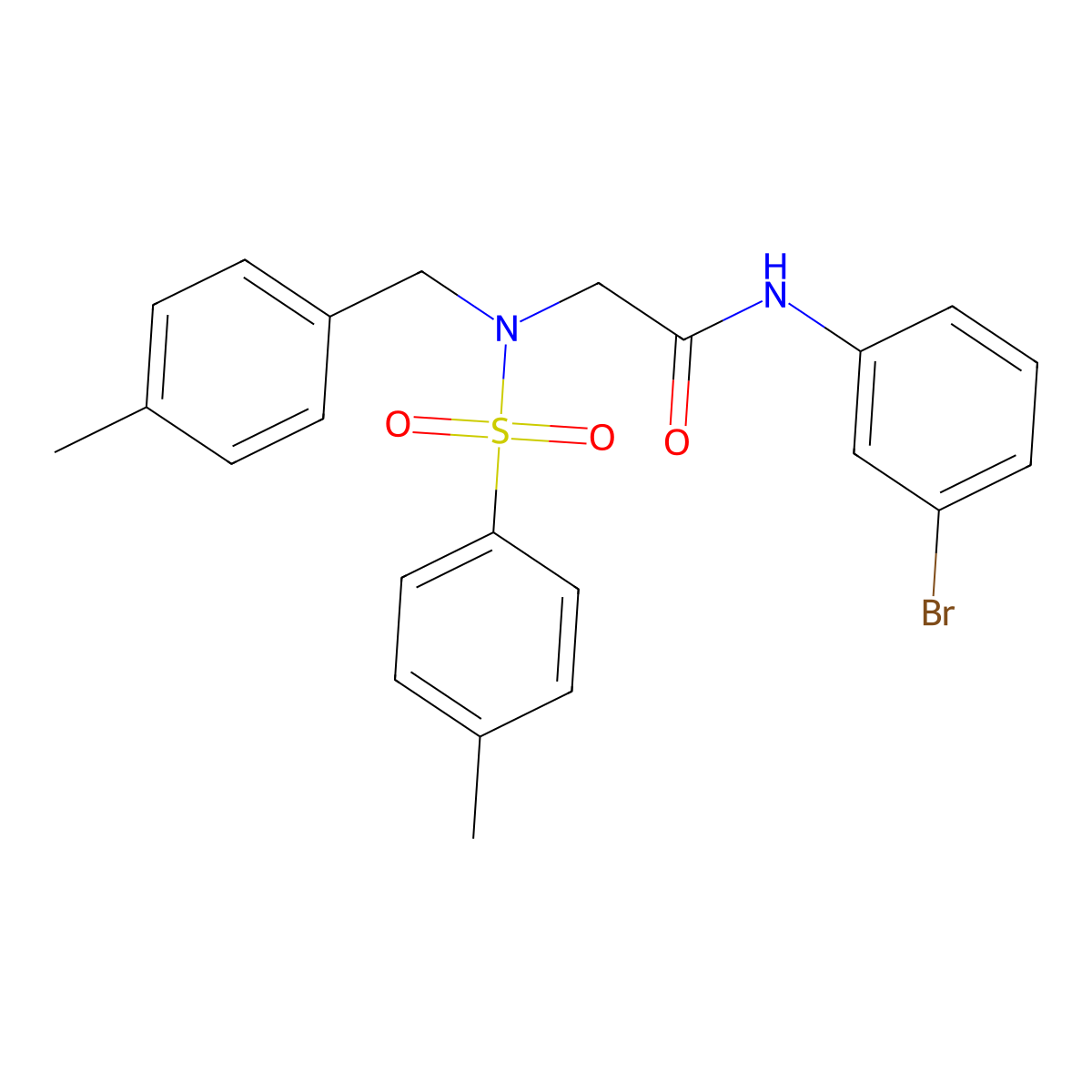 N-(3-bromophenyl)-2-[(4-methylphenyl)methyl-(4-methylphenyl)sulfonylamino]acetamide molecular structure, CAS 500133-48-2