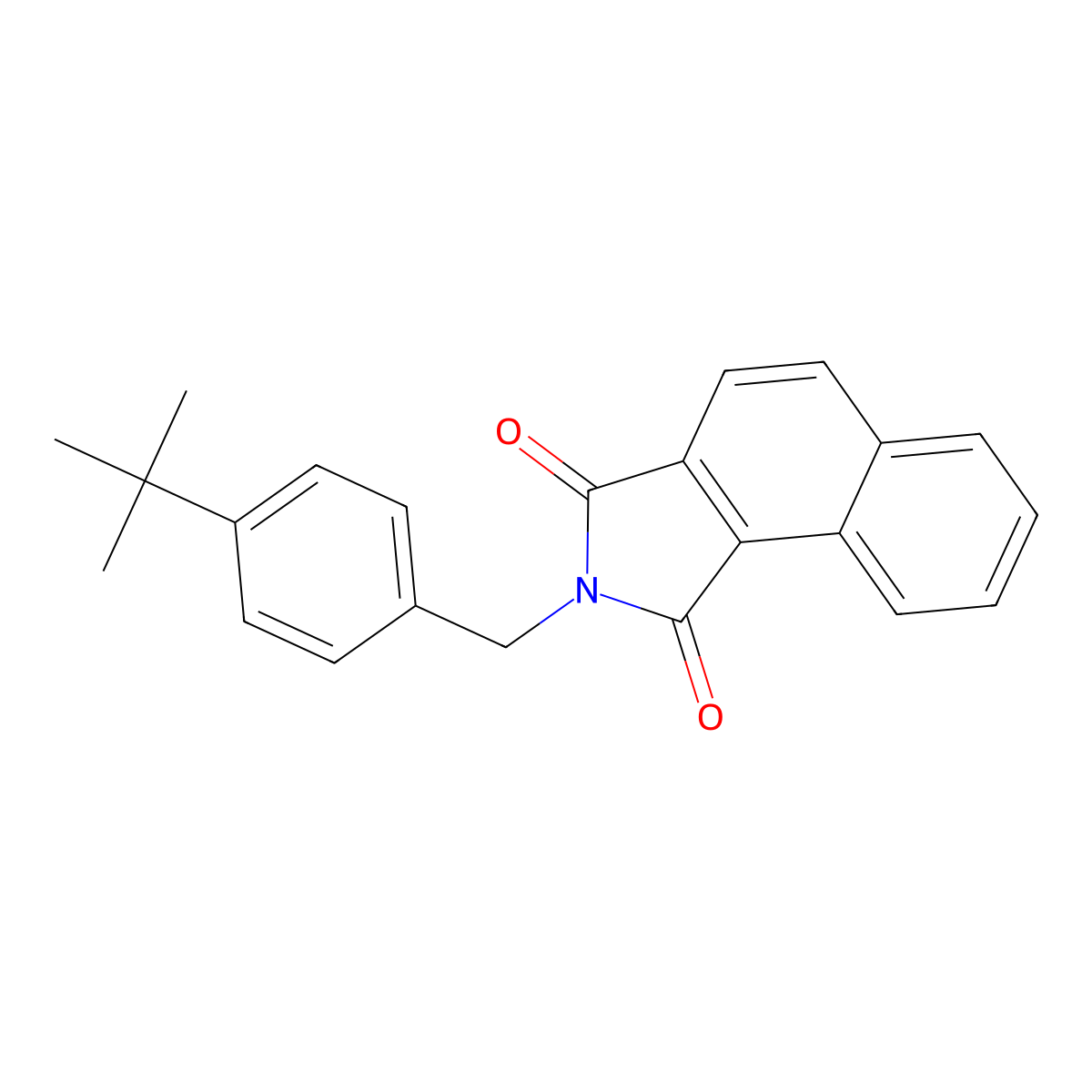 2-(4-tert-butylbenzyl)-1H-benzo[e]isoindole-1,3(2H)-dione molecular structure, CAS 500135-79-5