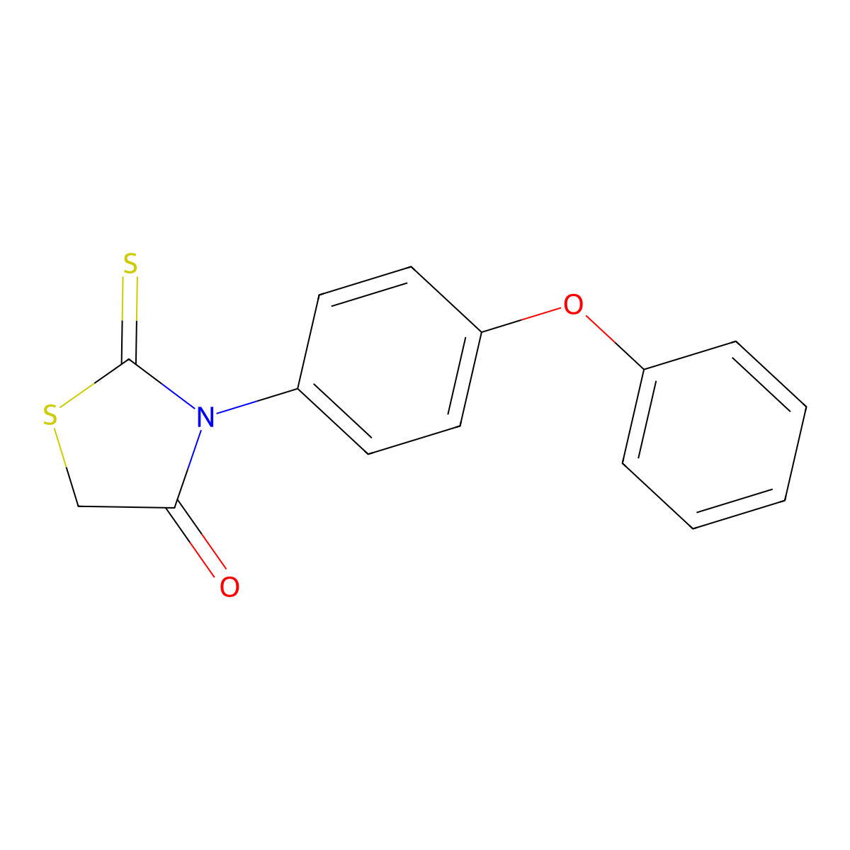 3-(4-Phenoxyphenyl)-2-thioxothiazolidin-4-one molecular structure, CAS 500145-11-9