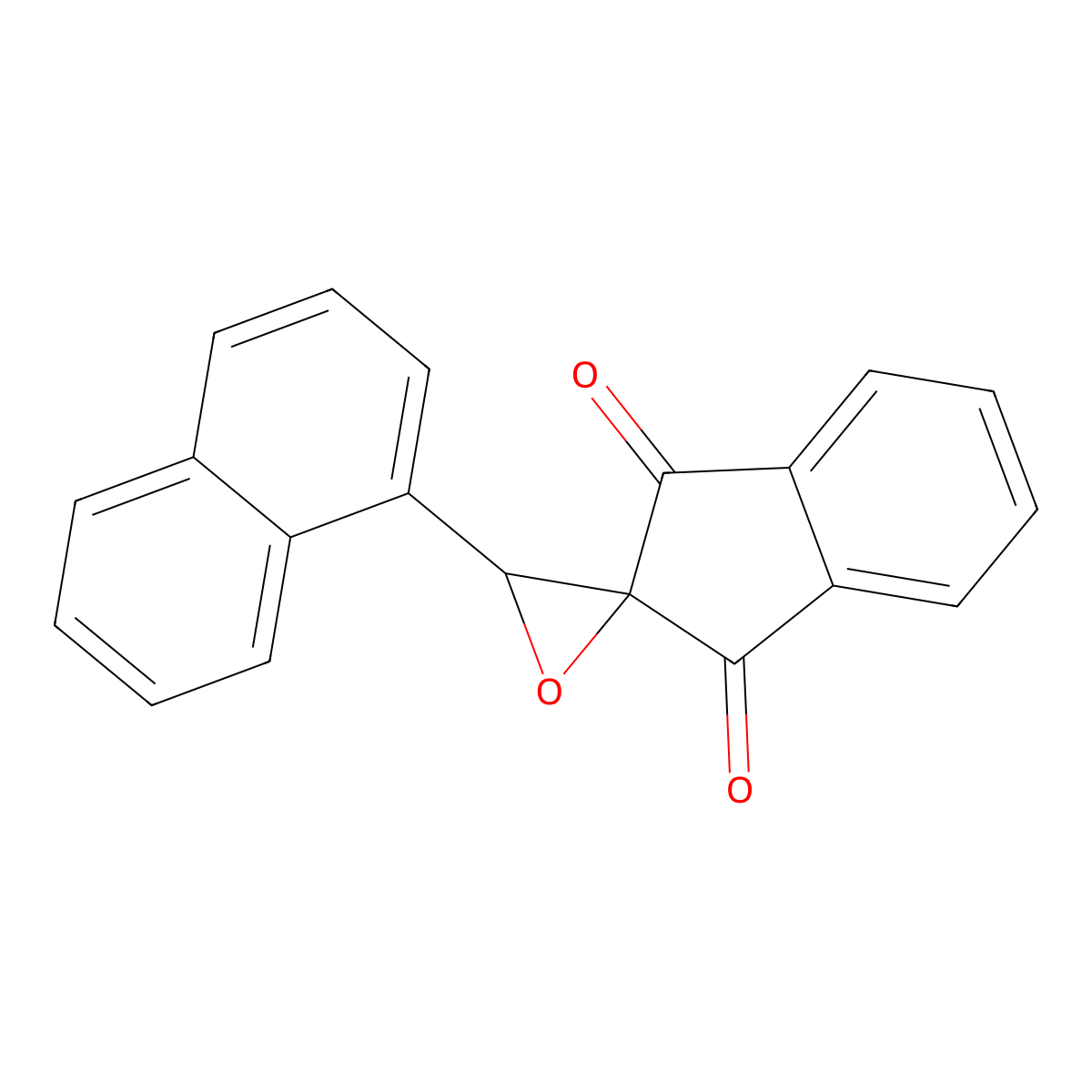 3'-(Naphthalen-1-yl)spiro[indene-2,2'-oxirane]-1,3-dione molecular structure, CAS 500147-07-9