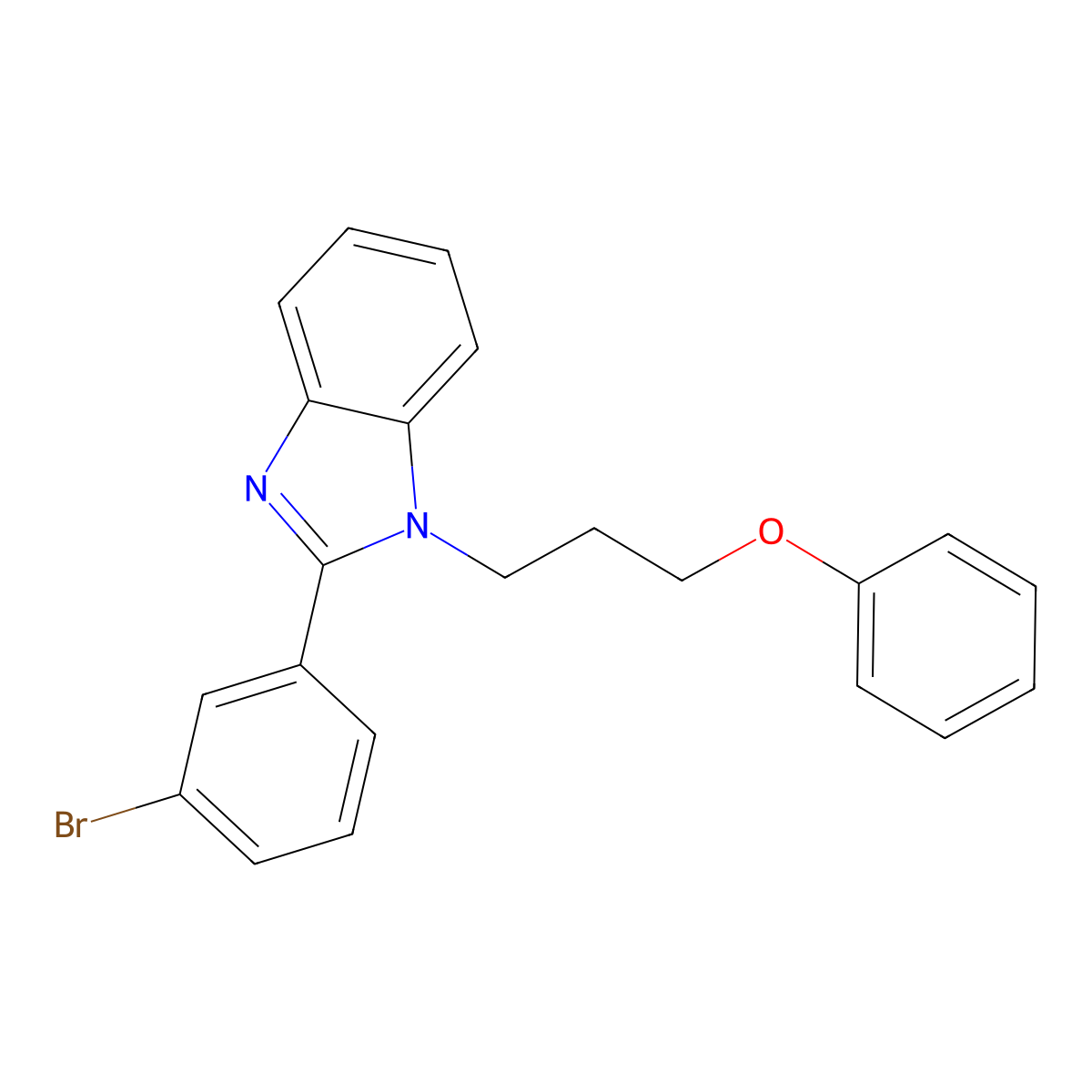 {3-[2-(3-Bromophenyl)benzimidazolyl]propoxy}benzene molecular structure, CAS 500149-08-6