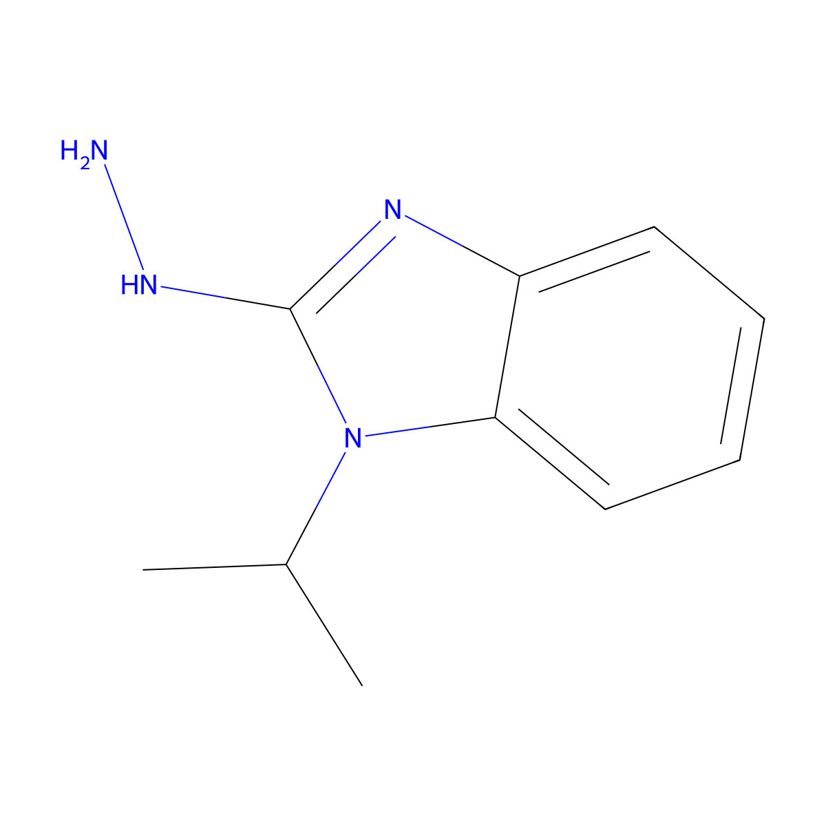 2-Hydrazinyl-1-isopropyl-1H-benzo[d]imidazole molecular structure, CAS 500149-09-7