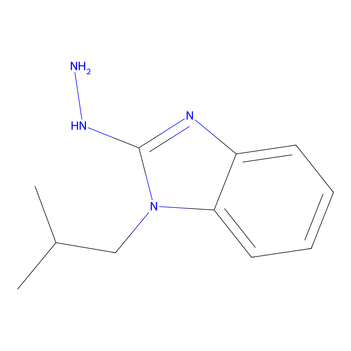 2-Hydrazino-1-isobutyl-1H-benzimidazole molecular structure, CAS 500149-10-0