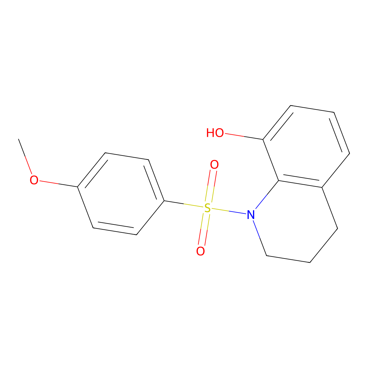 1-(4-Methoxybenzenesulfonyl)-1,2,3,4-tetrahydroquinolin-8-ol molecular structure, CAS 500149-11-1