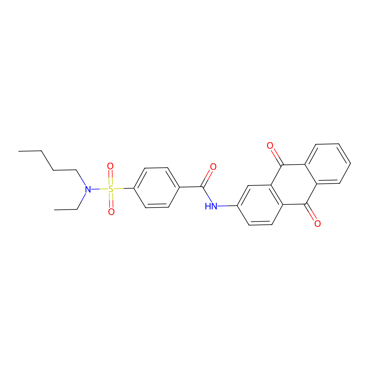 4-(N-butyl-N-ethylsulfamoyl)-N-(9,10-dioxo-9,10-dihydroanthracen-2-yl)benzamide molecular structure, CAS 500149-61-1