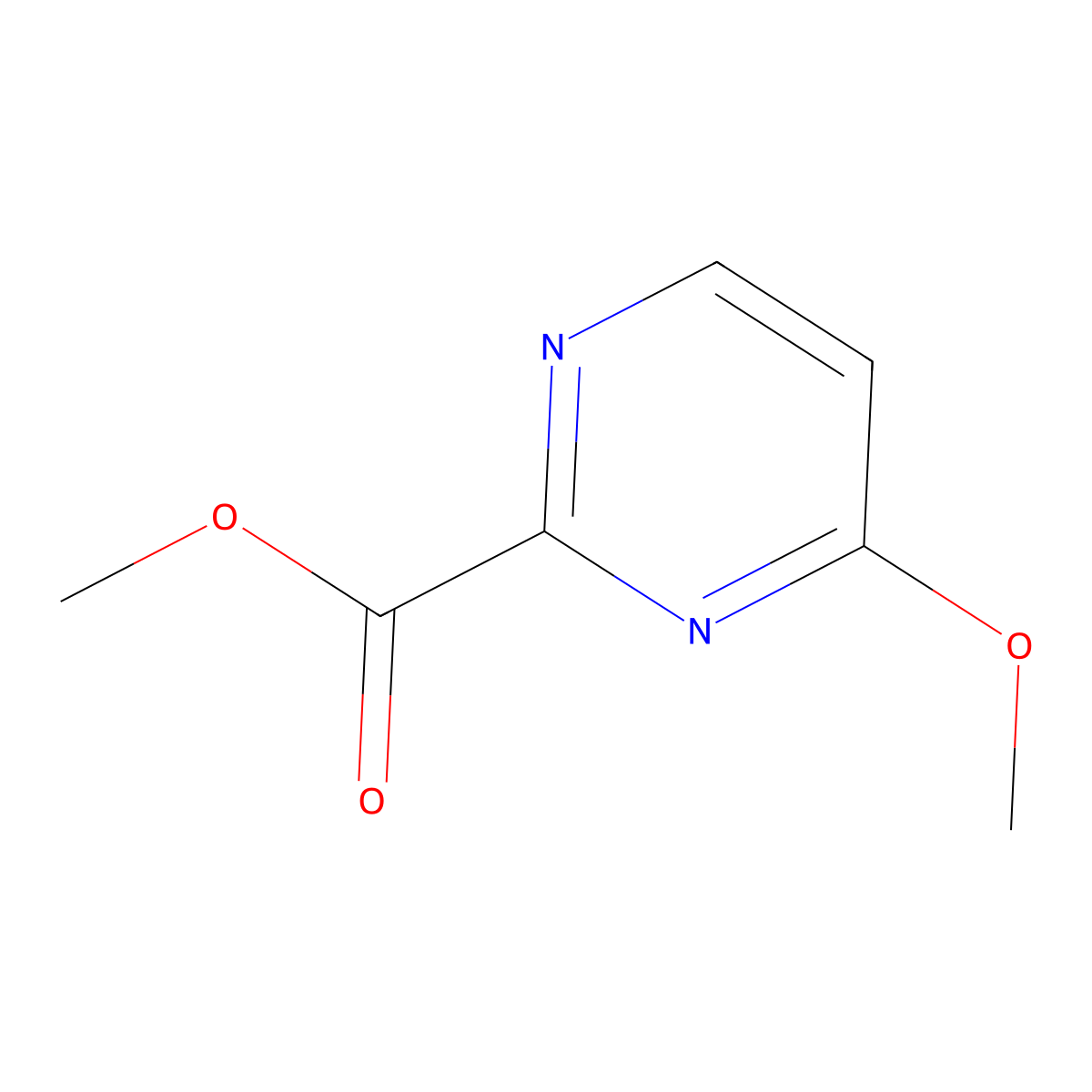 Methyl 4-methoxypyrimidine-2-carboxylate molecular structure, CAS 500160-56-5