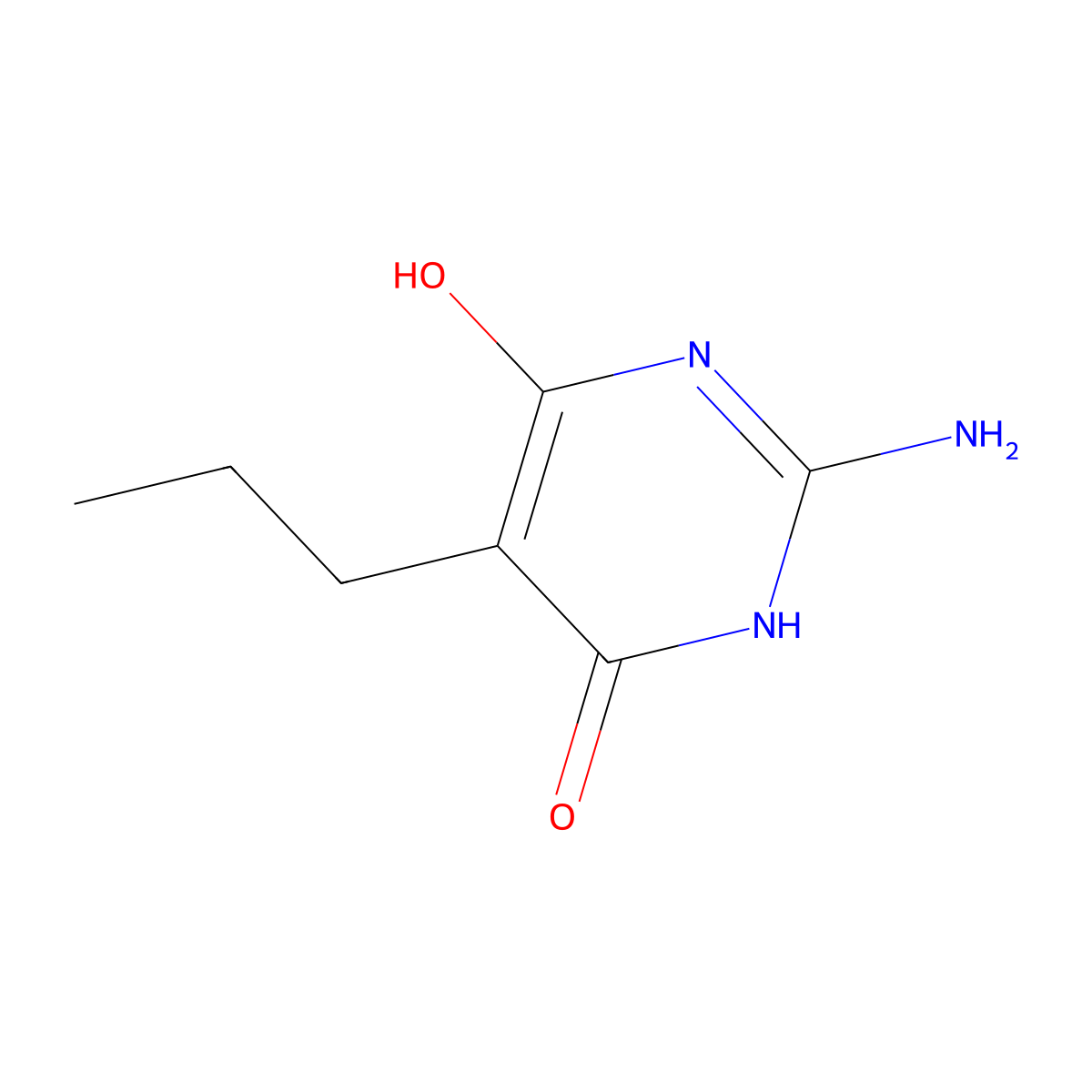 2-Amino-6-hydroxy-5-propyl-3,4-dihydropyrimidin-4-one molecular structure, CAS 500161-22-8