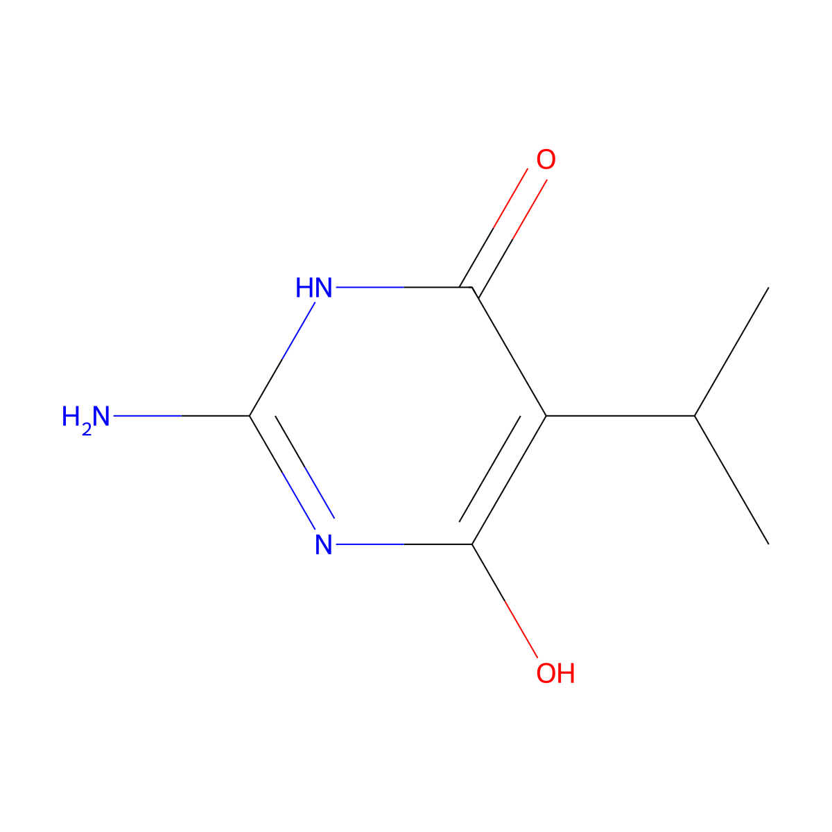 2-Amino-4,6-dihydroxy-5-isopropylpyrimidine molecular structure, CAS 500161-23-9