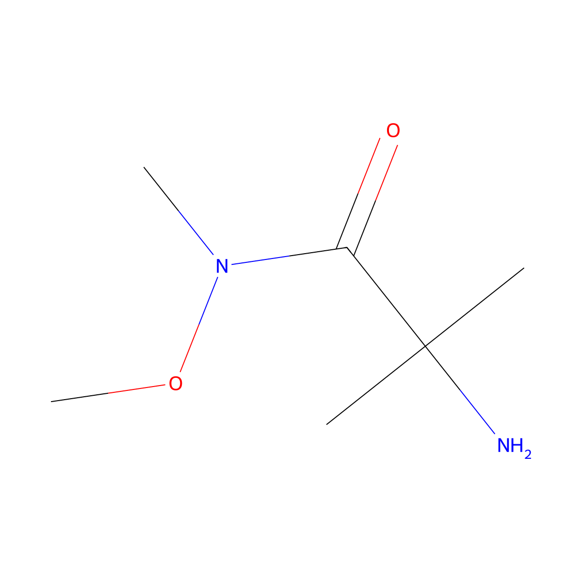 2-amino-N-methoxy-N,2-dimethylpropanamide molecular structure, CAS 500168-13-8