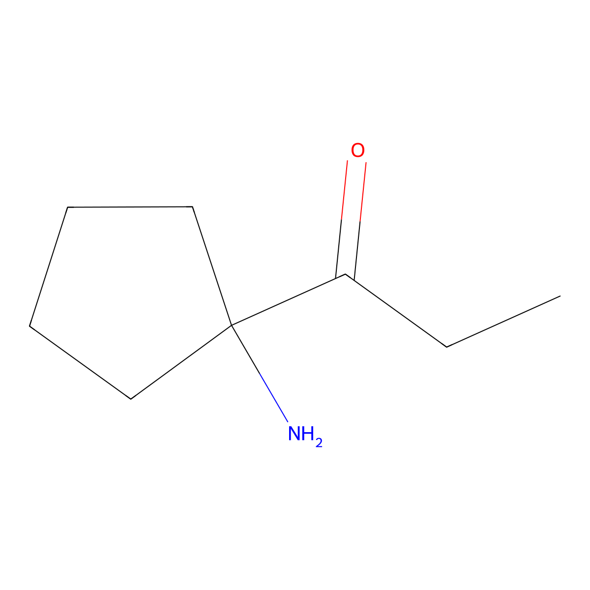1-(1-Aminocyclopentyl)propan-1-one molecular structure, CAS 500168-18-3