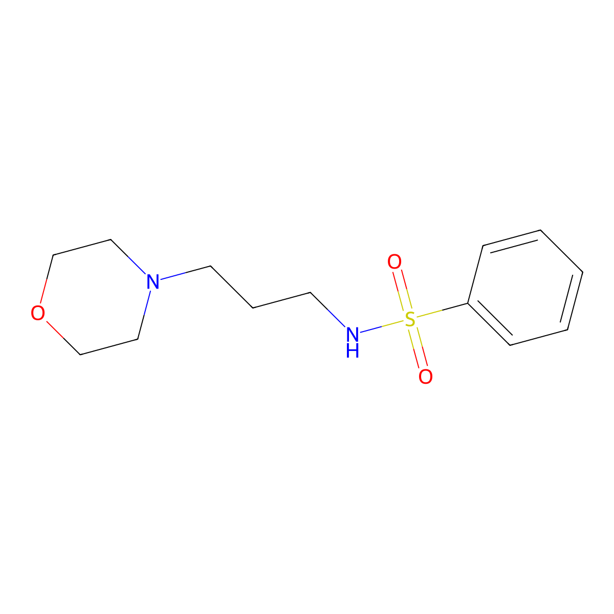 N-(3-morpholinopropyl)benzenesulfonamide molecular structure, CAS 500189-43-5