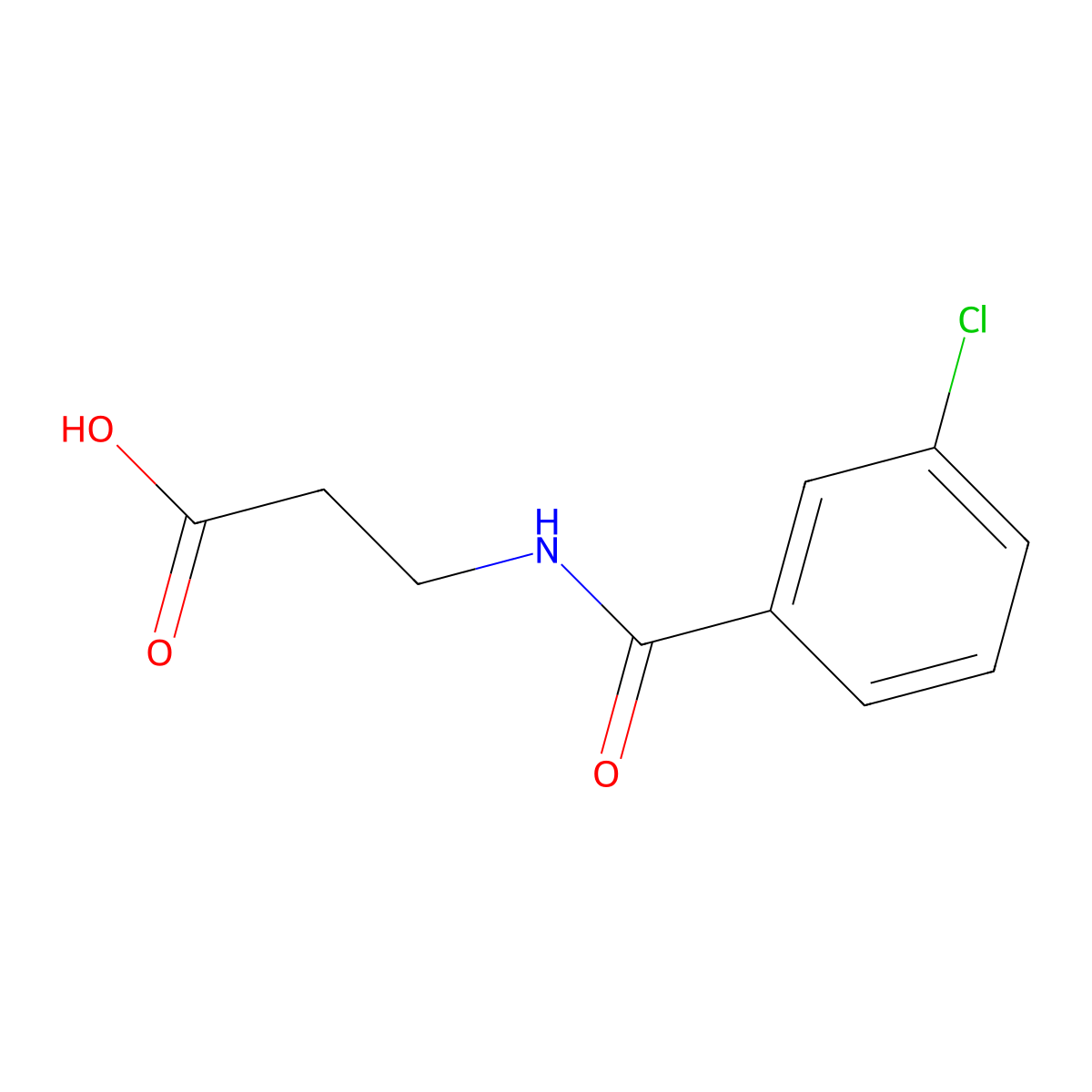 3-[(3-Chlorophenyl)formamido]propanoic acid molecular structure, CAS 500191-89-9