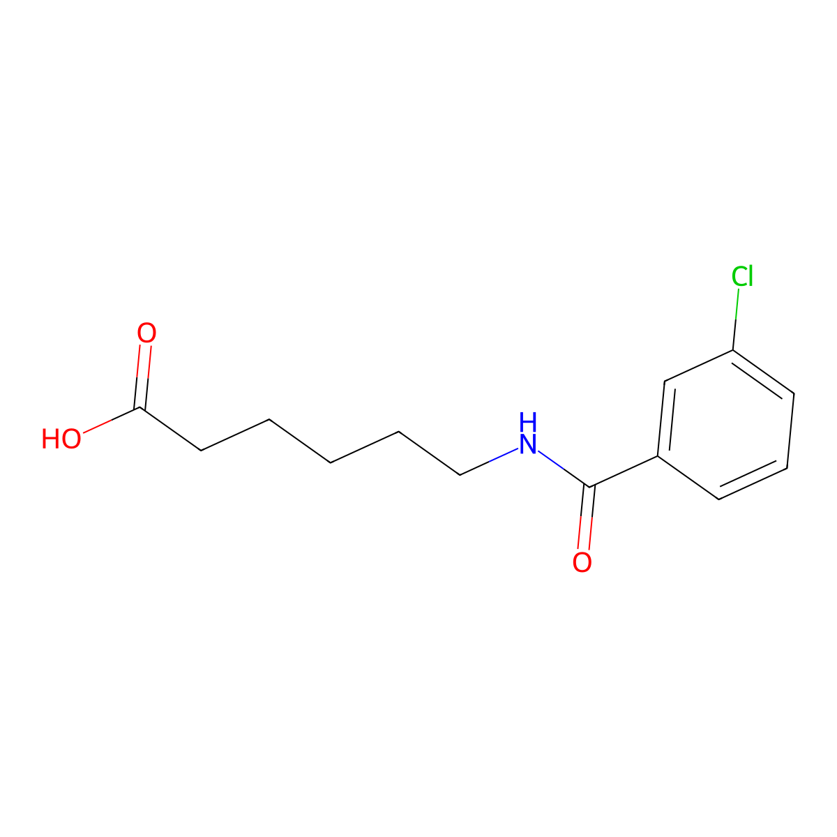 6-[(3-Chlorobenzoyl)amino]hexanoic acid molecular structure, CAS 500191-91-3