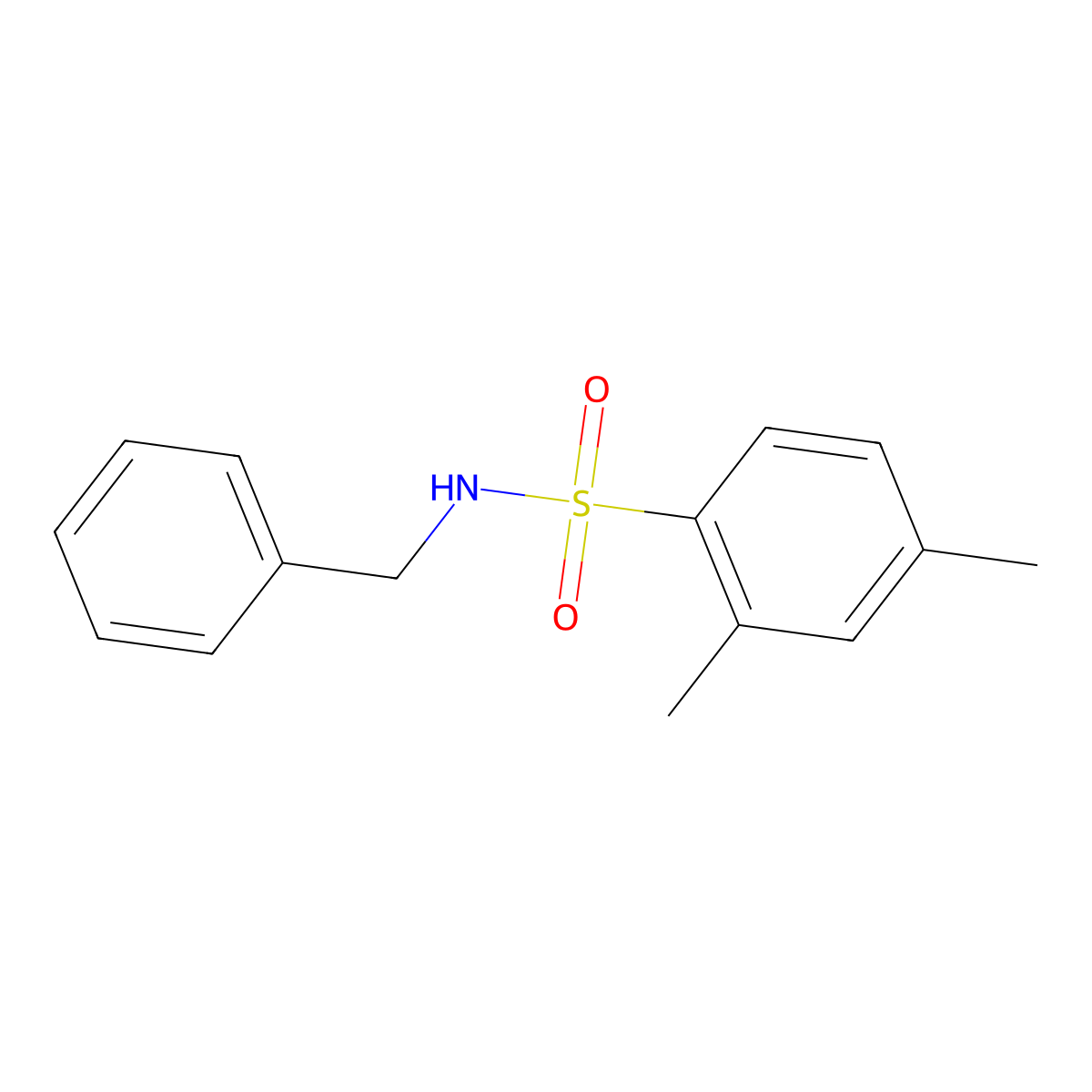 N-benzyl-2,4-dimethylbenzenesulfonamide molecular structure, CAS 500192-12-1