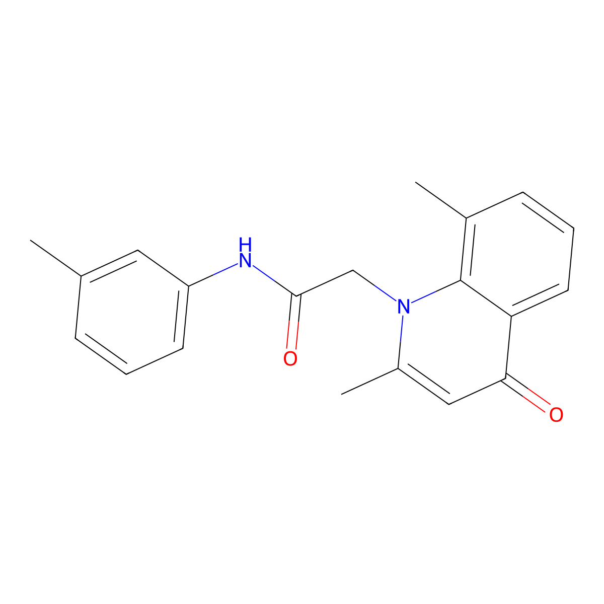 2-(2,8-dimethyl-4-oxoquinolin-1(4H)-yl)-N-(m-tolyl)acetamide molecular structure, CAS 500195-11-9