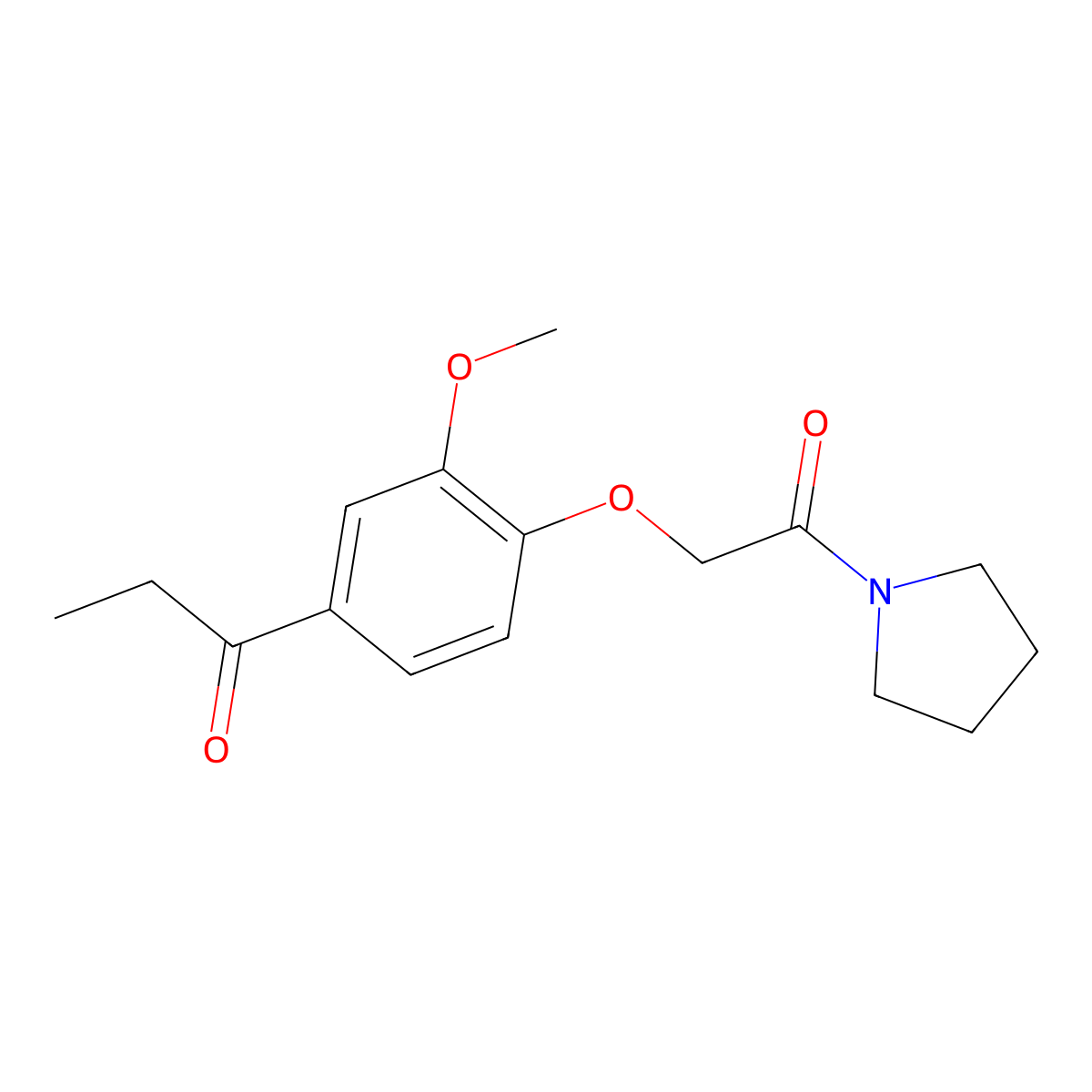 1-[3-Methoxy-4-(2-oxo-2-pyrrolidin-1-ylethoxy)phenyl]propan-1-one molecular structure, CAS 500196-76-9