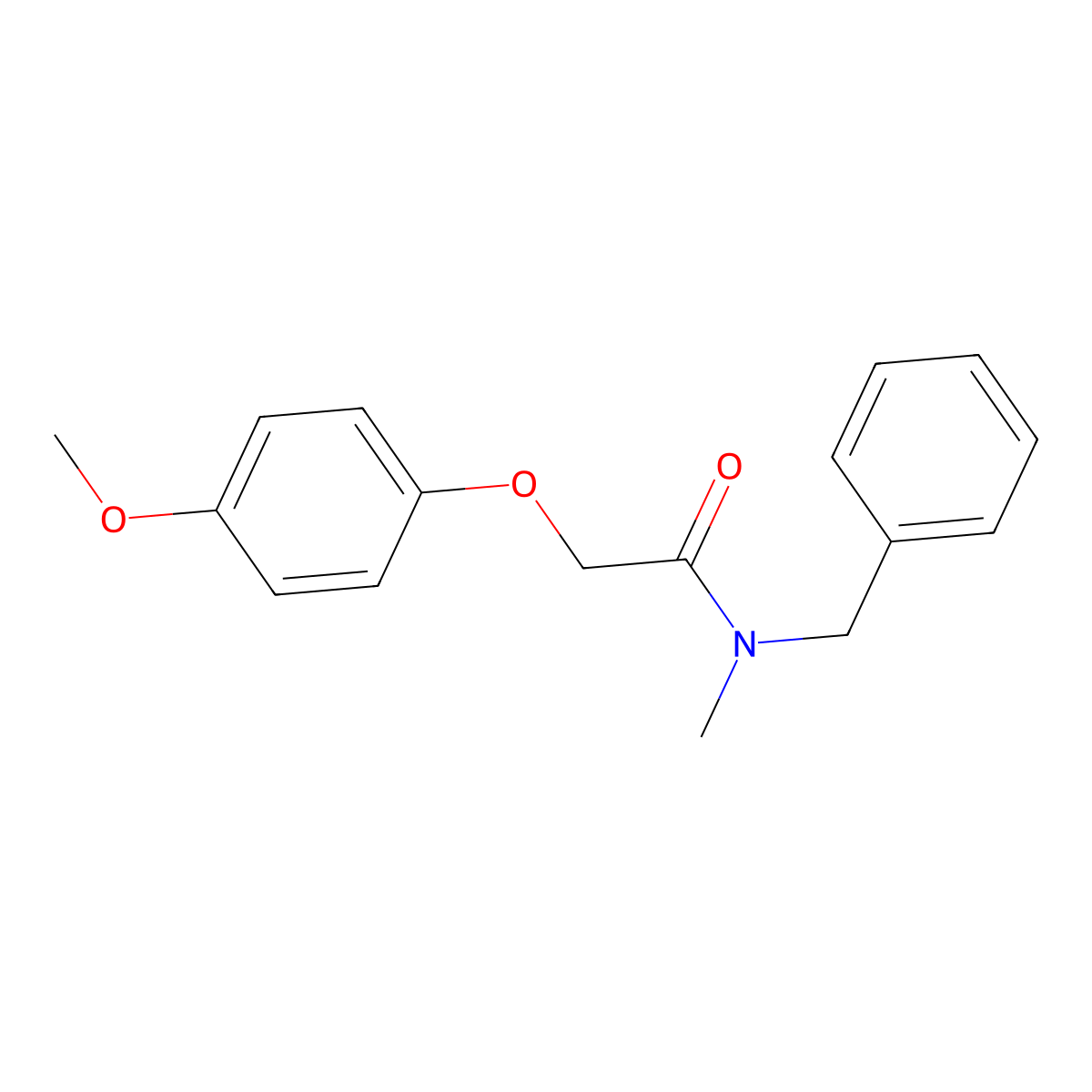 N-benzyl-2-(4-methoxyphenoxy)-N-methylacetamide molecular structure, CAS 500196-78-1