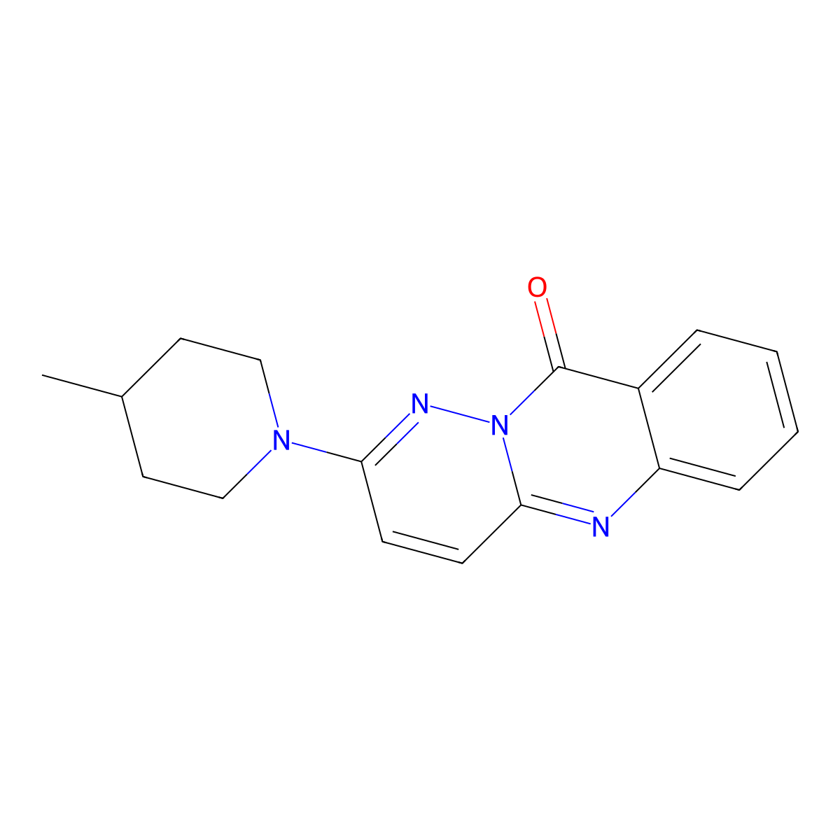 2-(4-methylpiperidin-1-yl)-10H-pyridazino[3,2-b]quinazolin-10-one molecular structure, CAS 500198-68-5