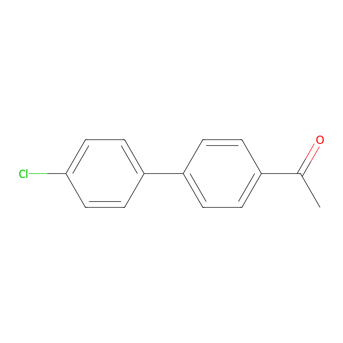 4-Acetyl-4'-chlorobiphenyl molecular structure, CAS 5002-07-3