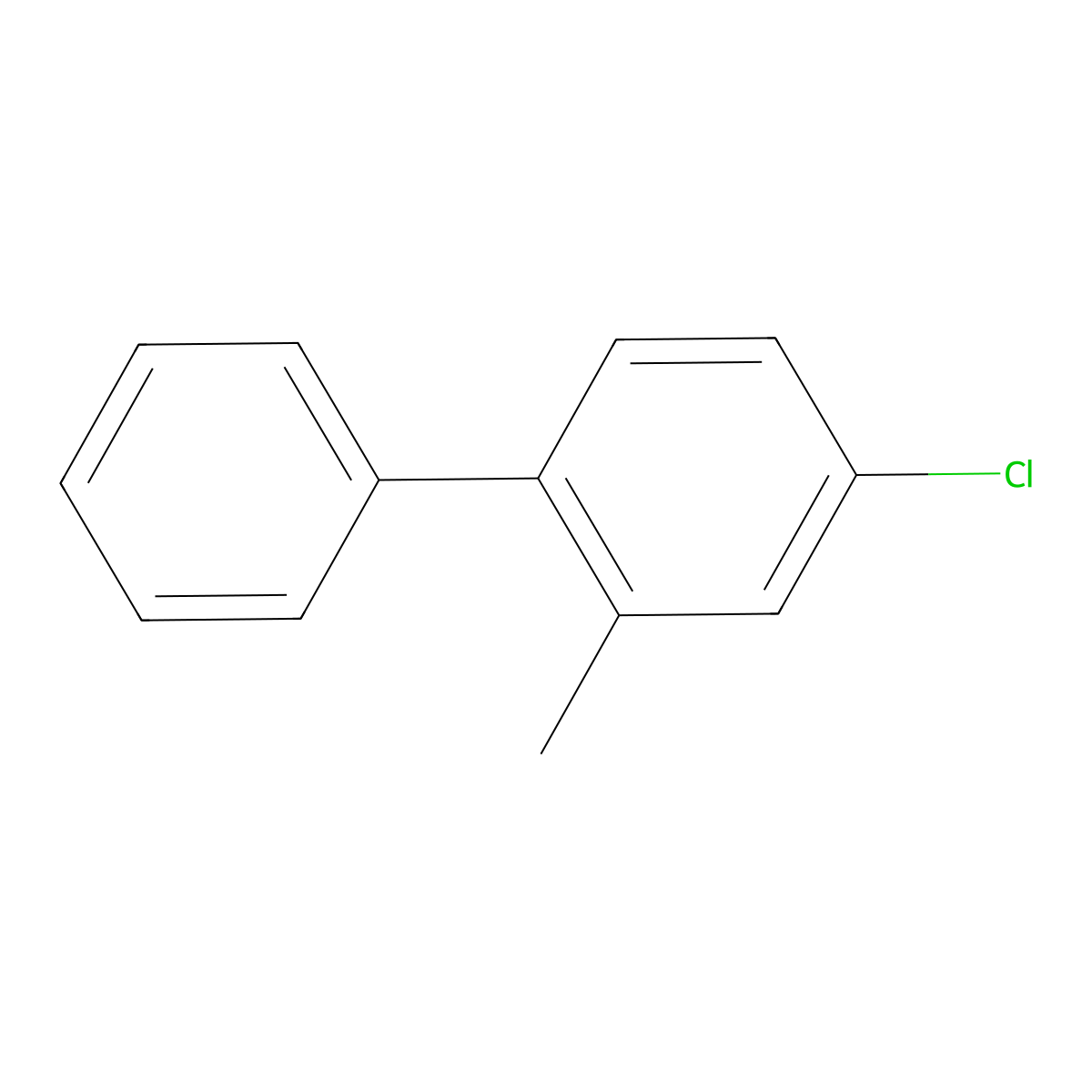 4-Chloro-2-methylbiphenyl molecular structure, CAS 5002-14-2