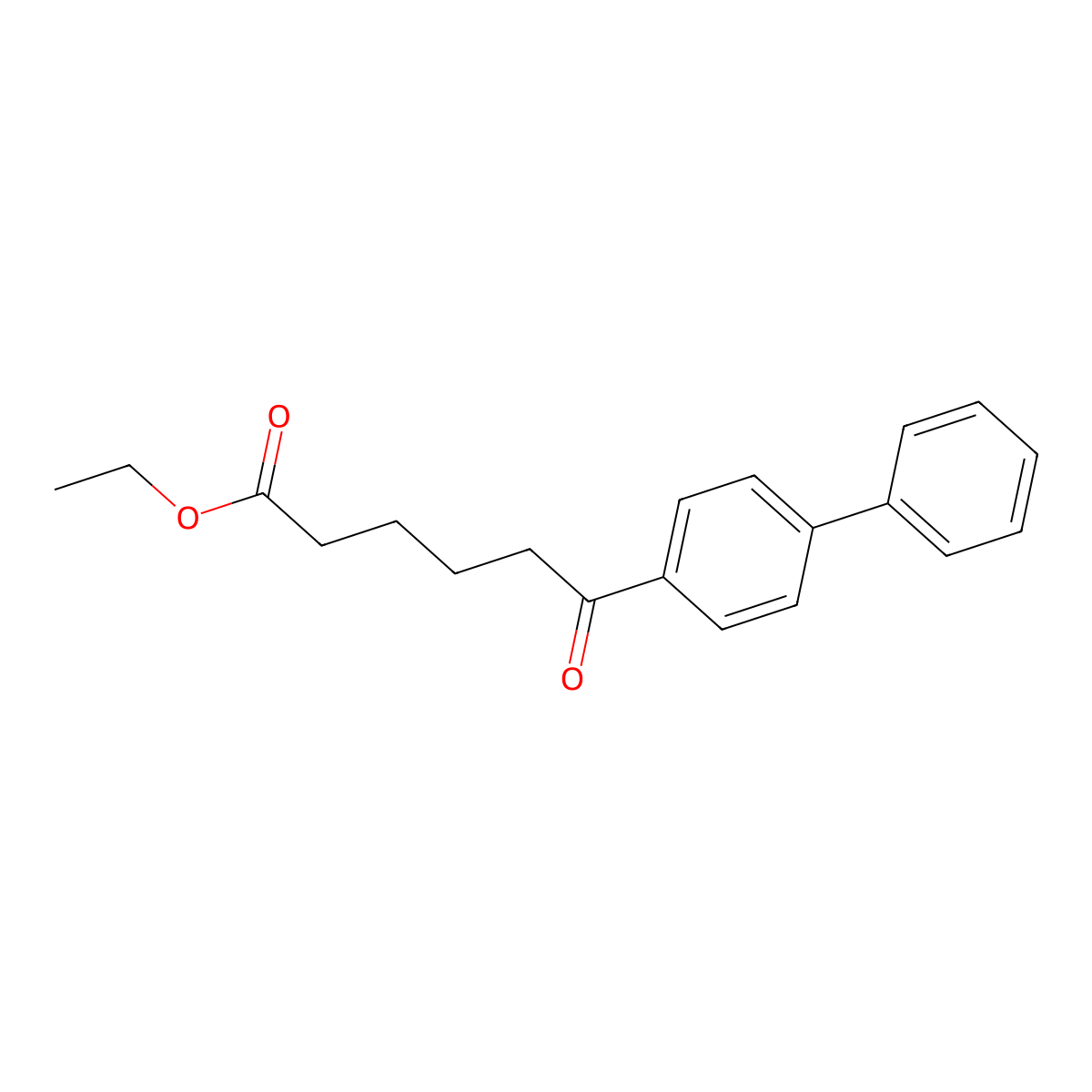 Ethyl 6-(4-biphenyl)-6-oxohexanoate molecular structure, CAS 5002-15-3