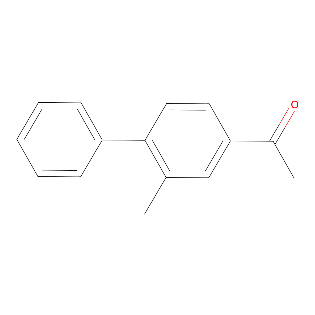 4-Acetyl-2-methylbiphenyl molecular structure, CAS 5002-18-6