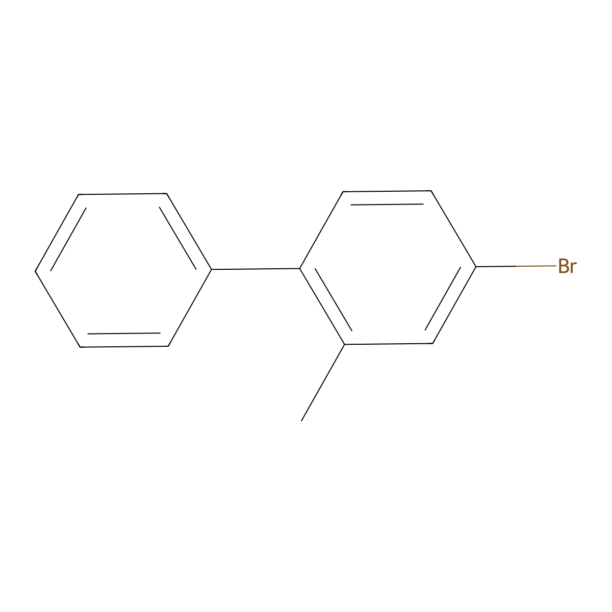 4-Bromo-2-methylbiphenyl molecular structure, CAS 5002-26-6