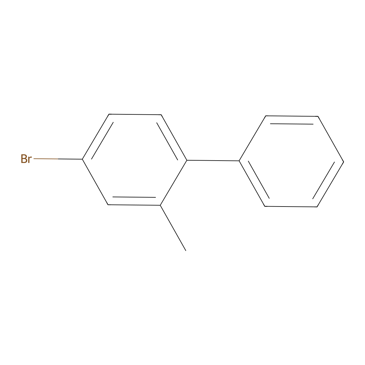 4-Bromo-2-methylbiphenyl molecular structure, CAS 5002-26-6