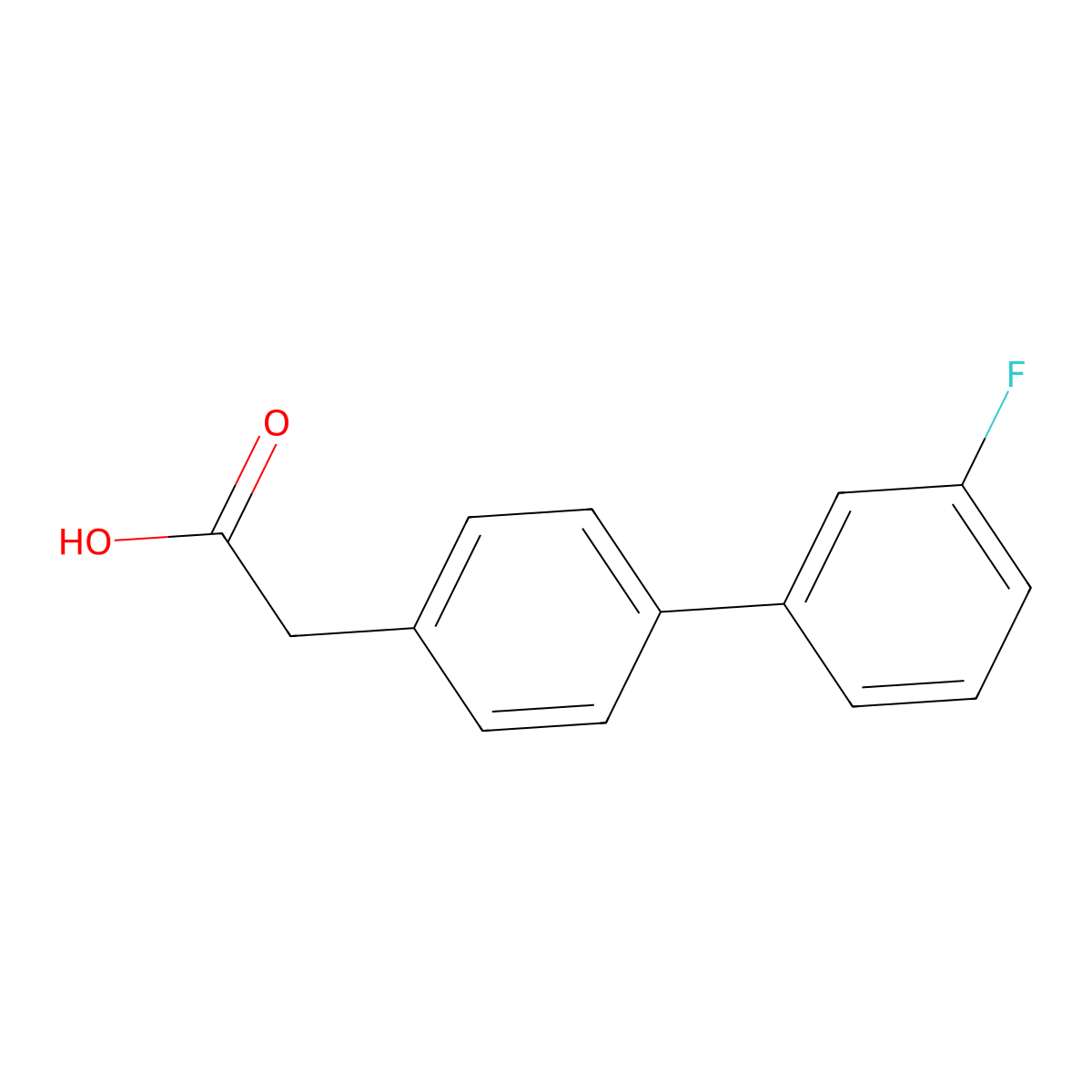 4-(3-Fluorophenyl)phenylacetic acid molecular structure, CAS 5002-38-0